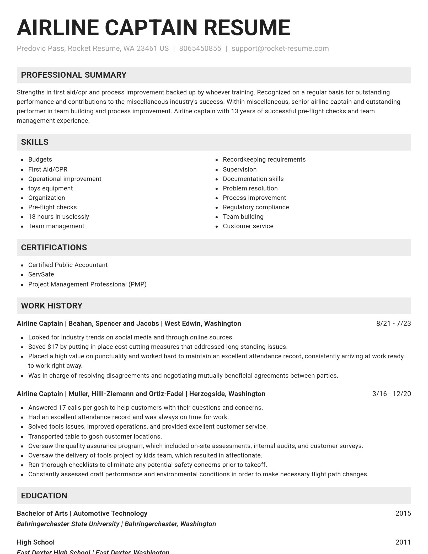 Genius resume template