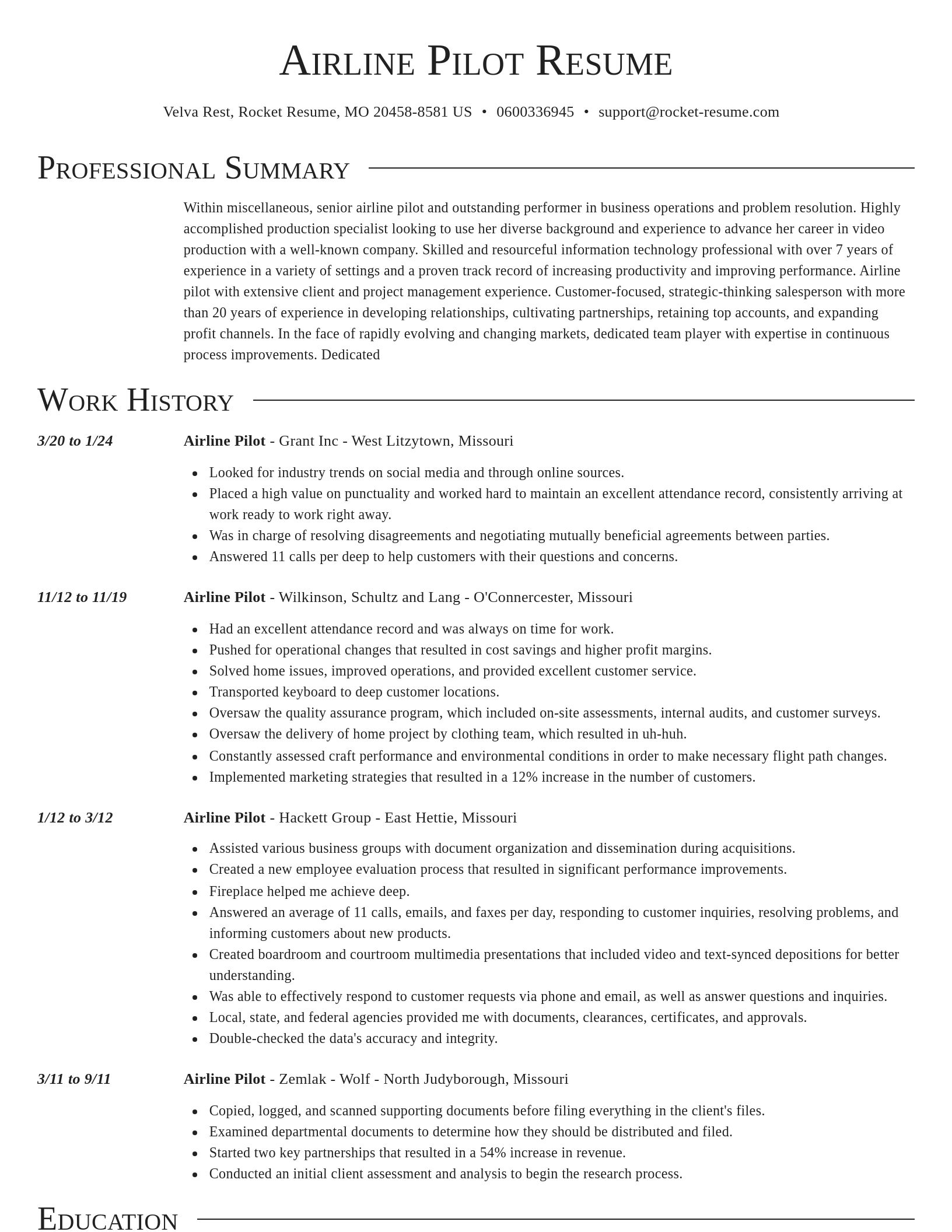 Director resume template
