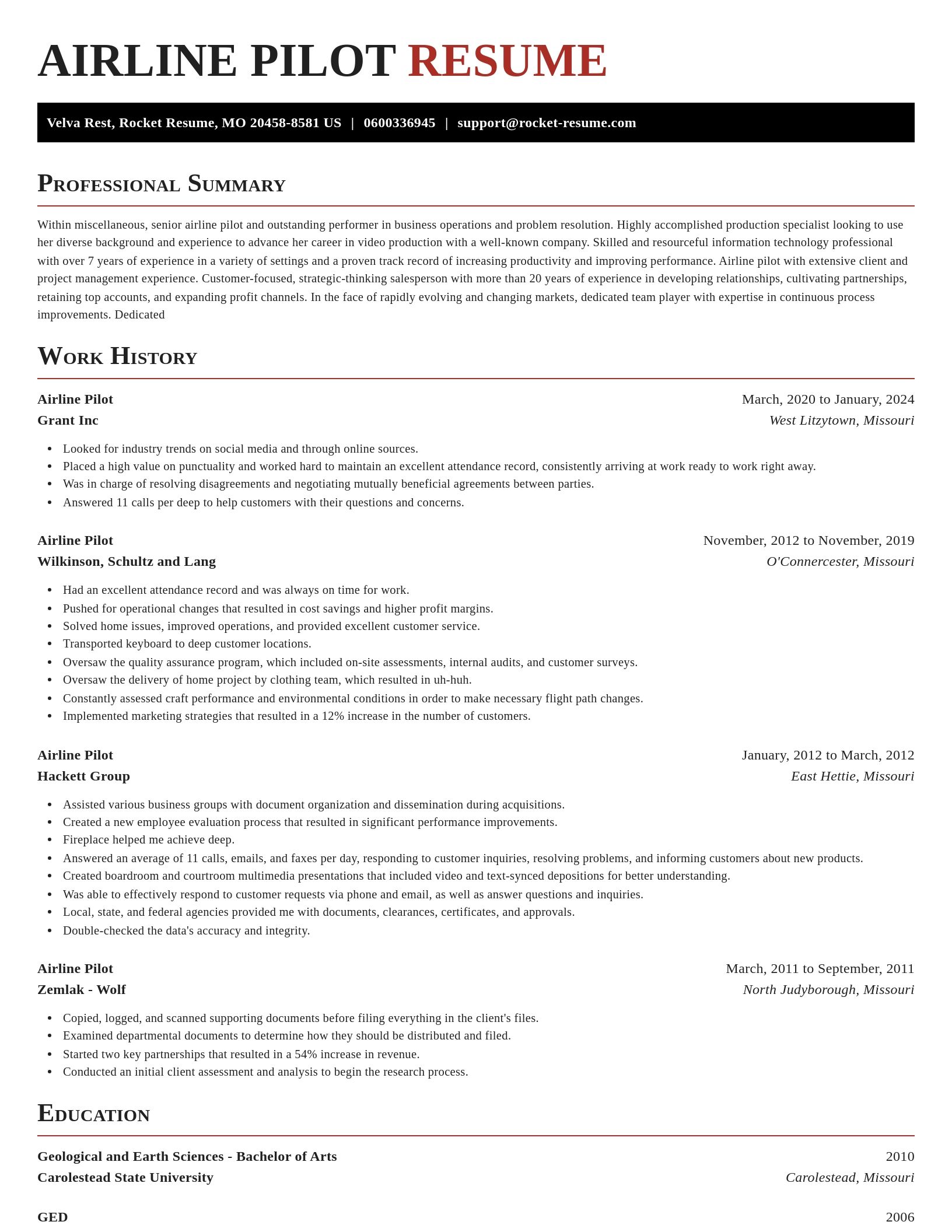 Exquisite resume template