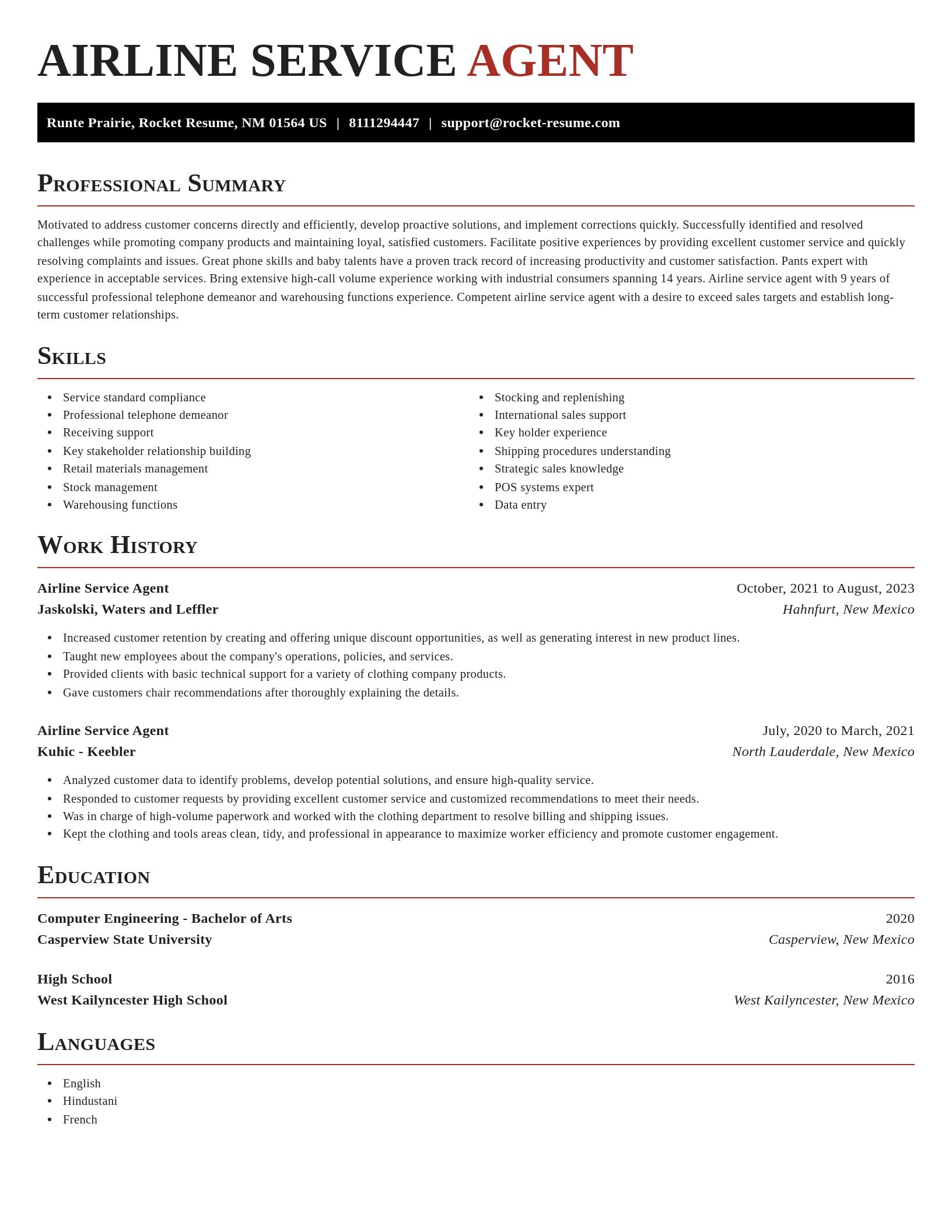 Exquisite resume template