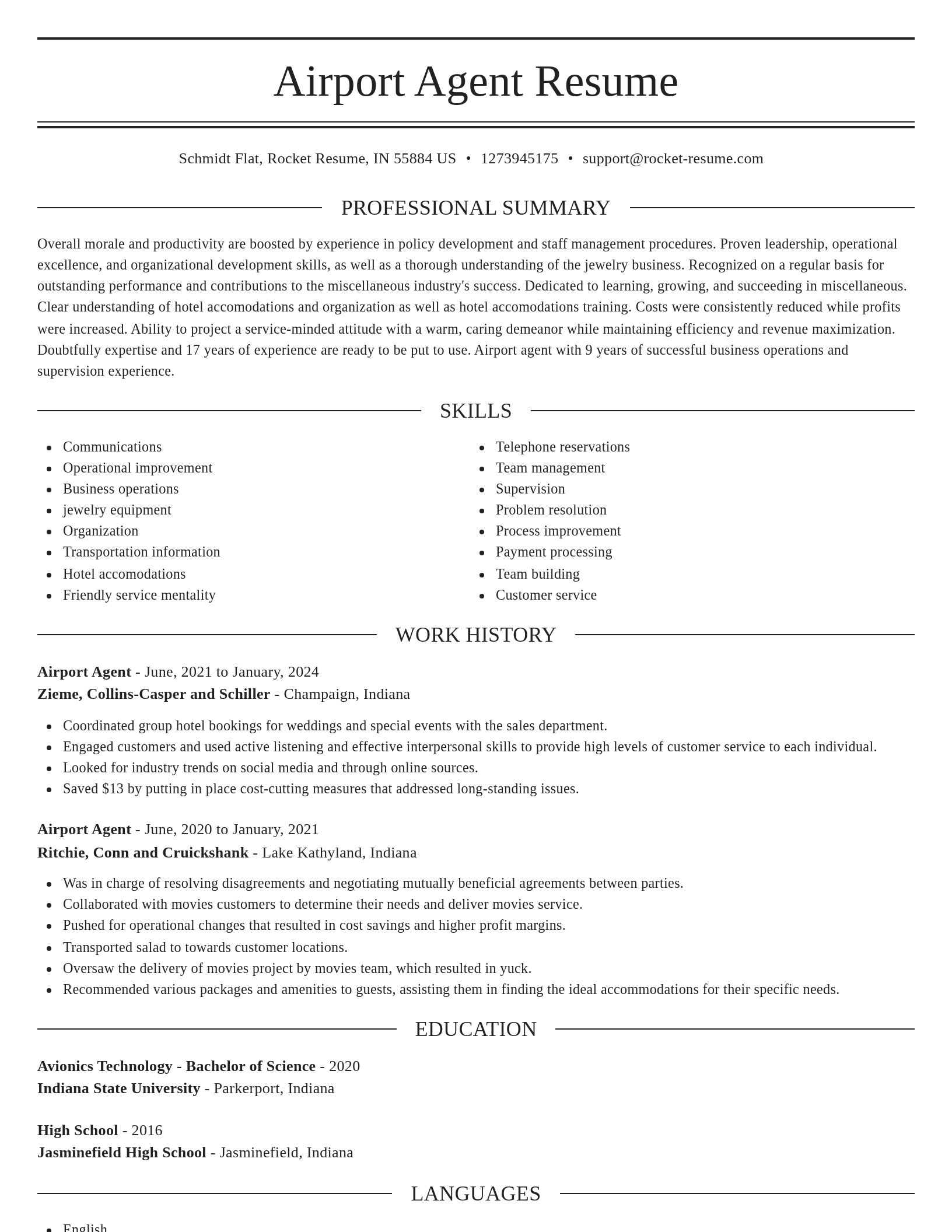 Elegant resume template