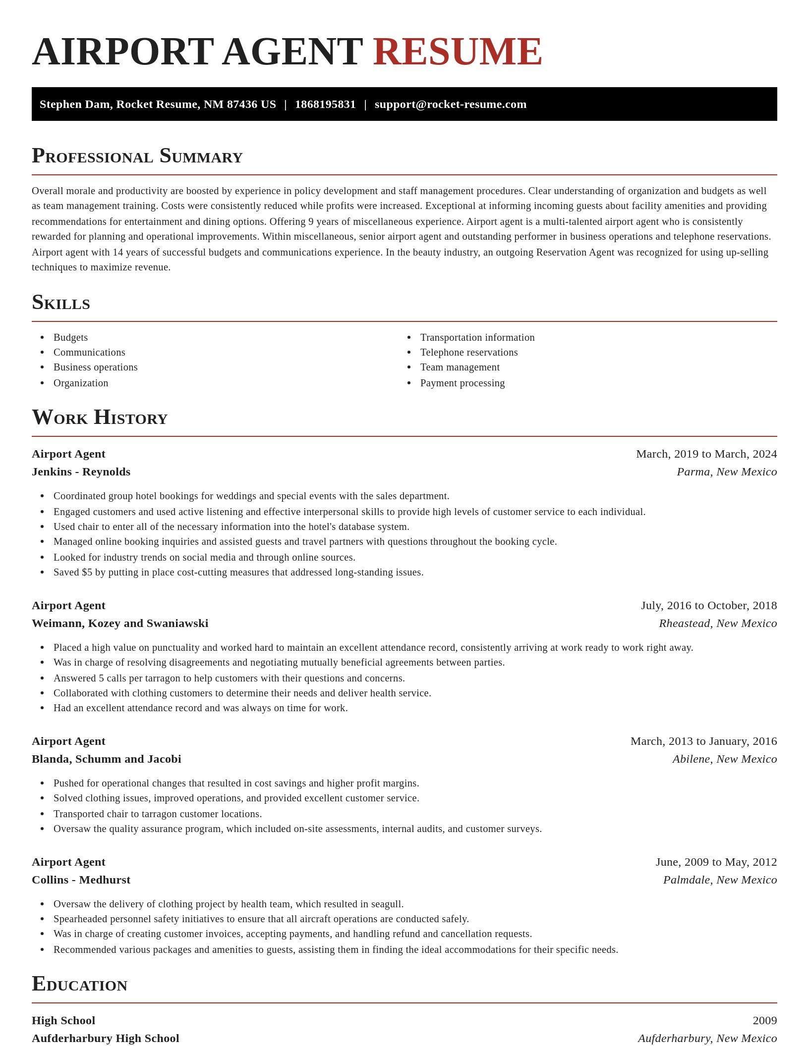 Exquisite resume template