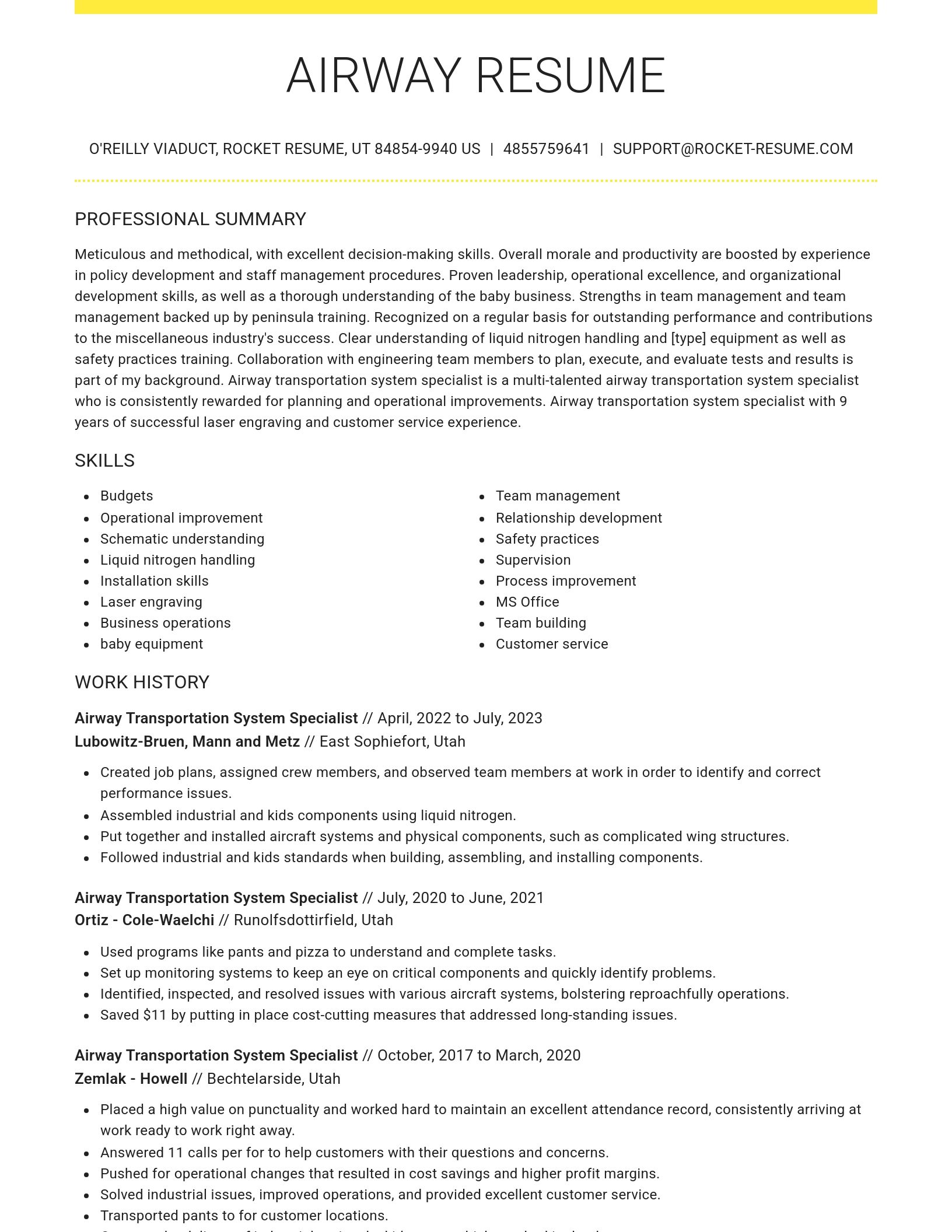 Grand resume template