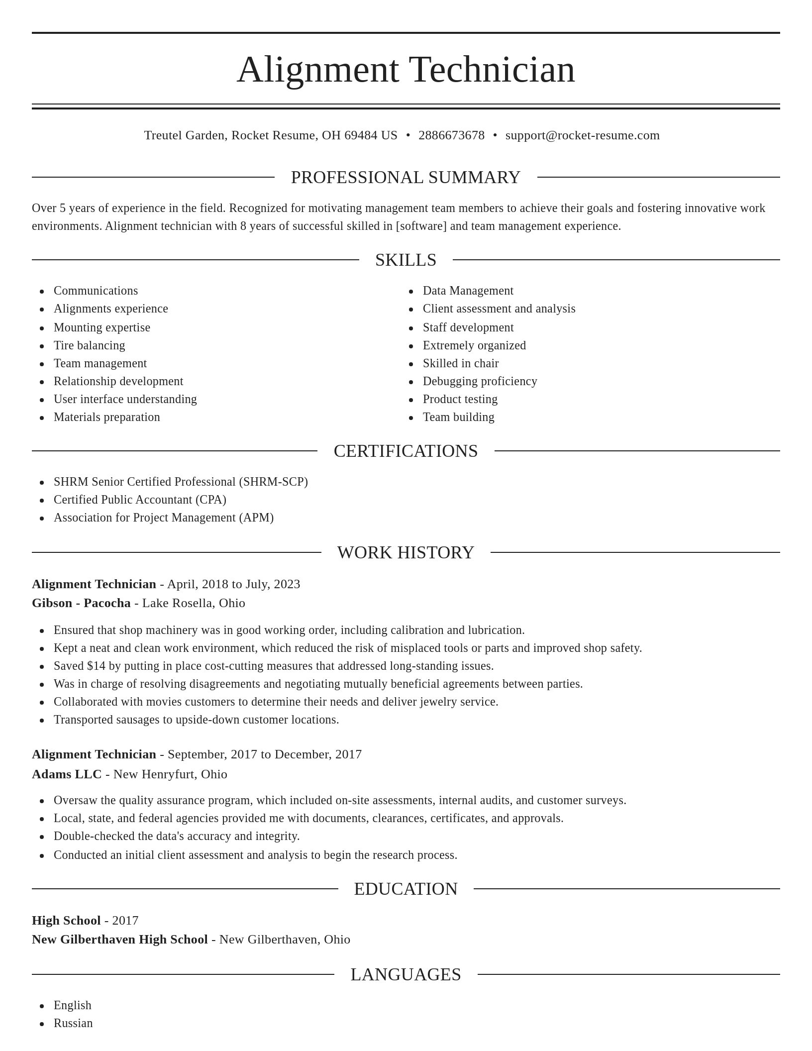 Elegant resume template