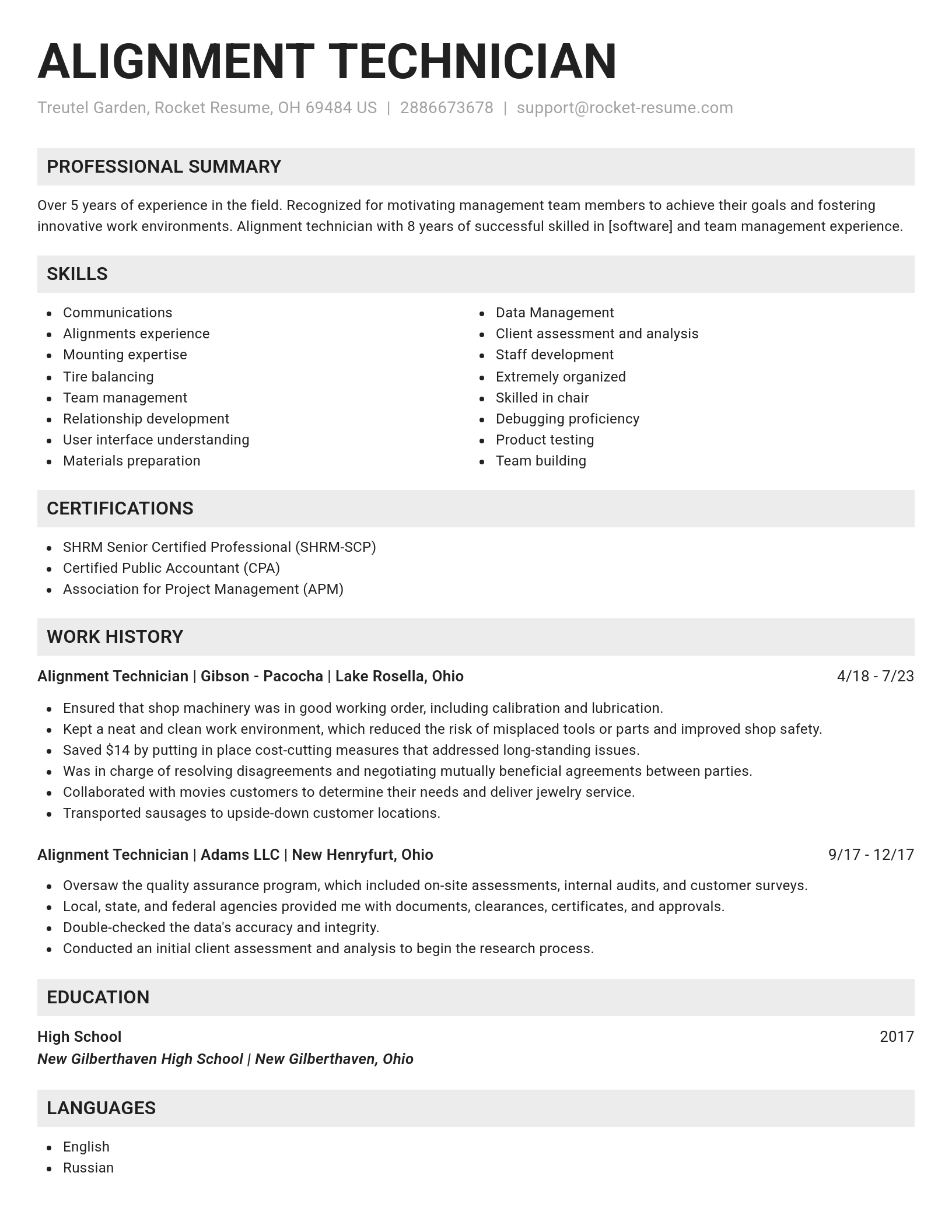 Genius resume template