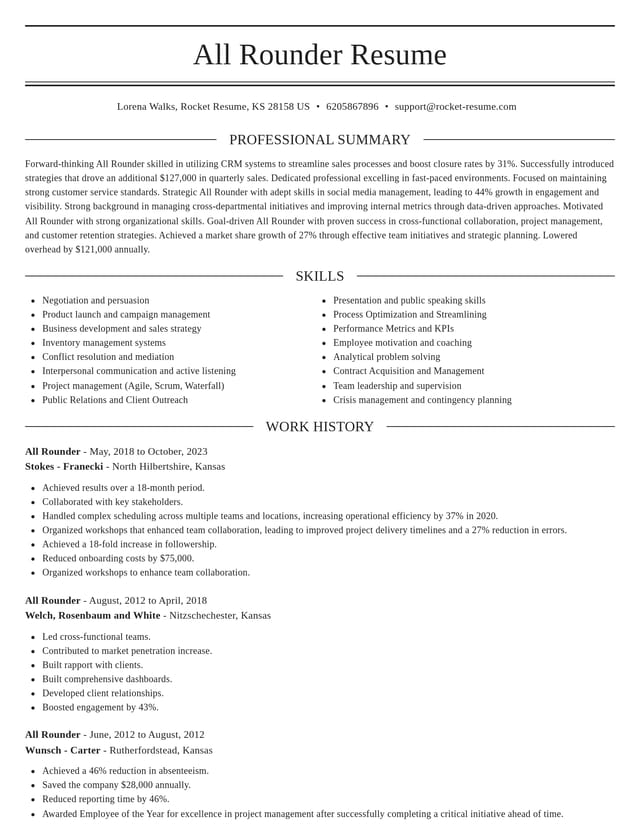 Elegant resume template