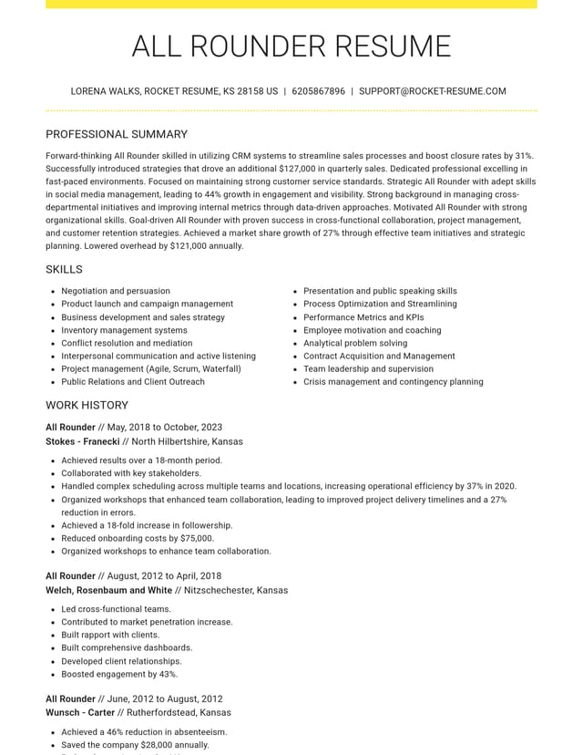 Grand resume template