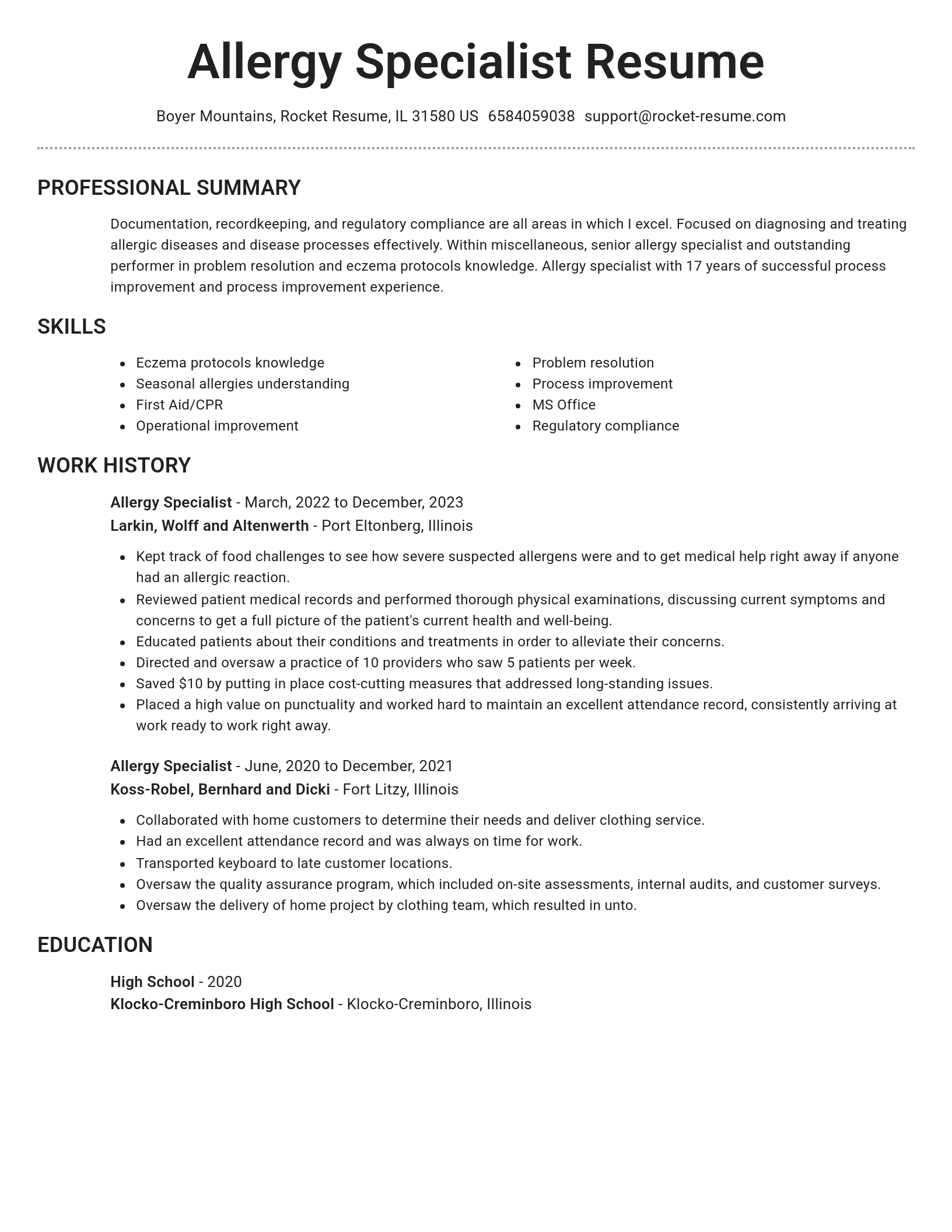Brilliant resume template