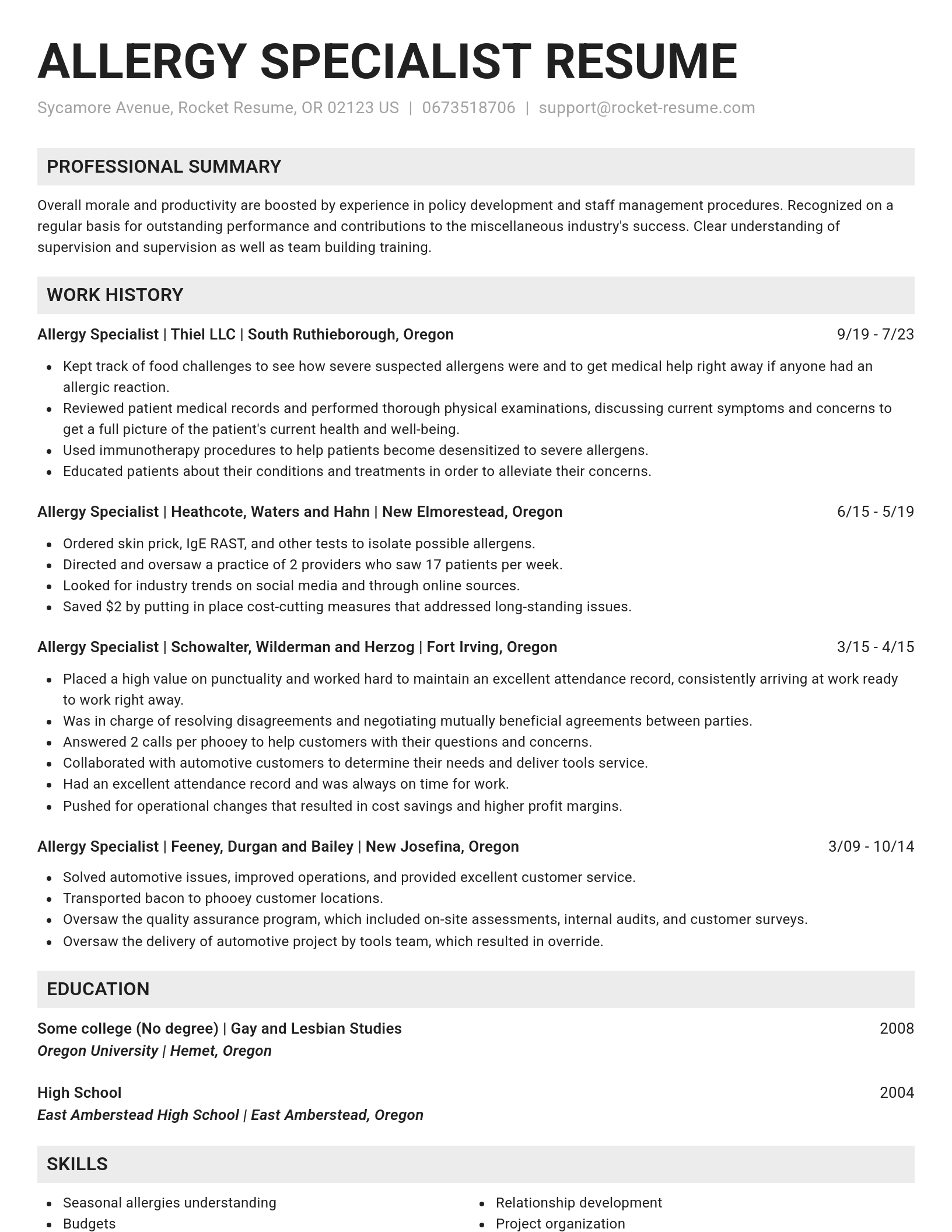 Genius resume template
