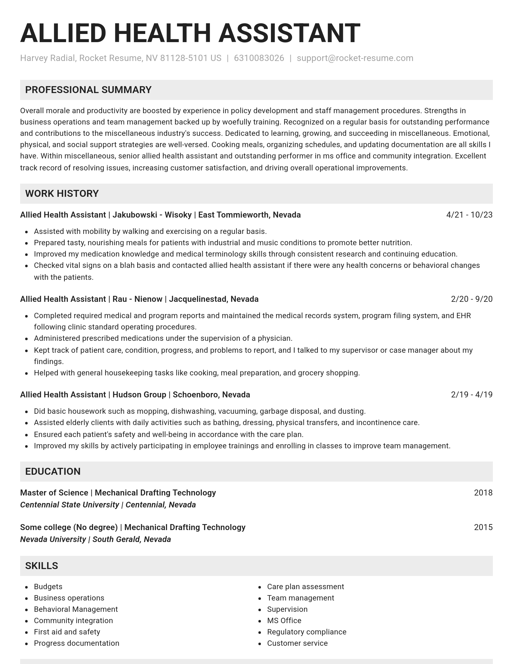 Genius resume template
