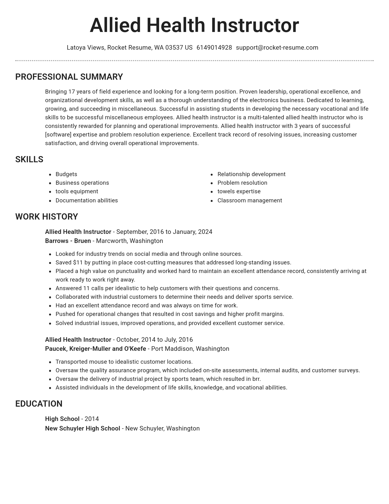 Brilliant resume template