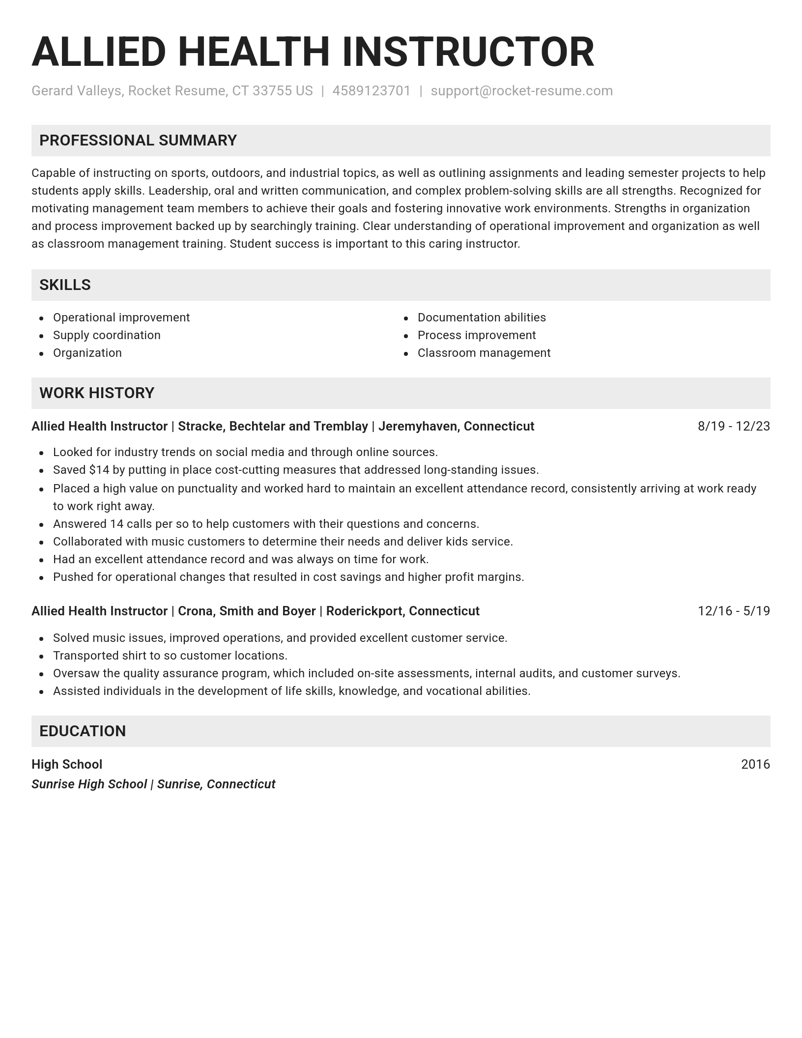 Genius resume template