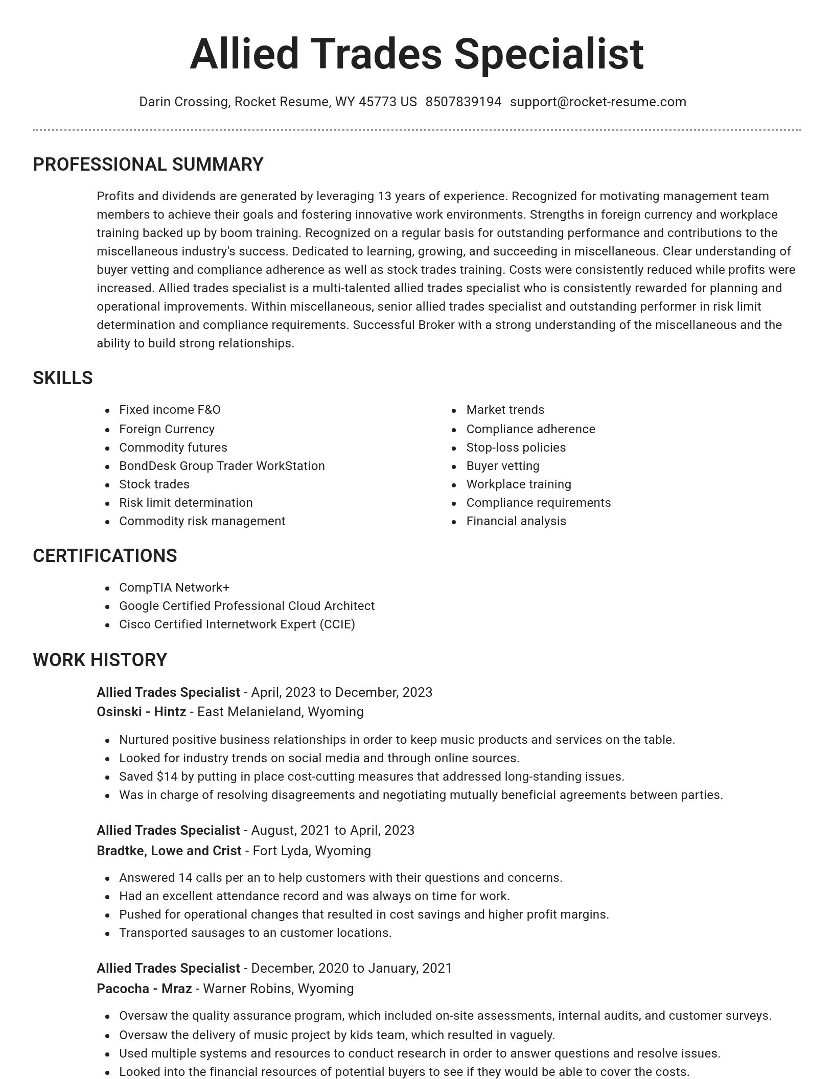 Brilliant resume template