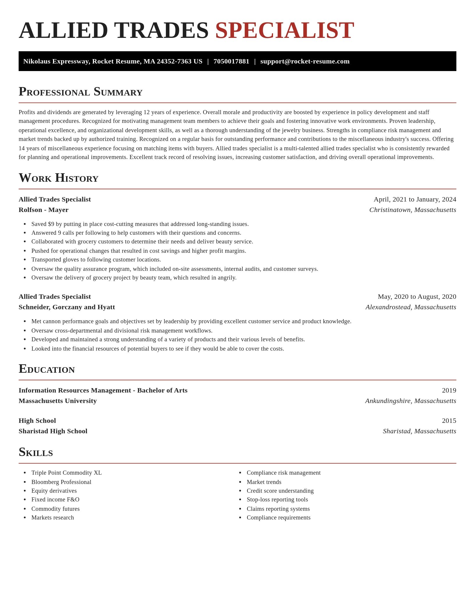 Exquisite resume template
