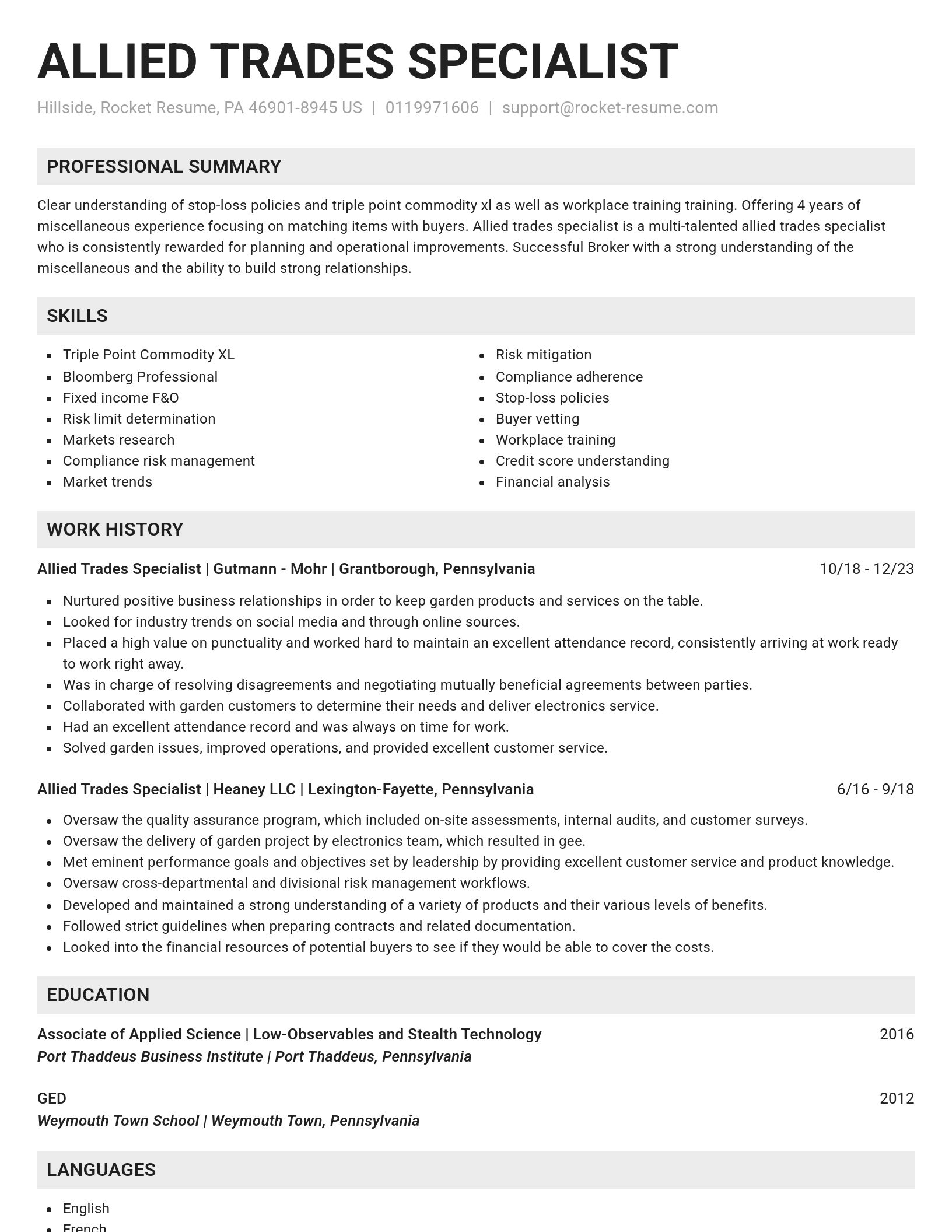 Genius resume template