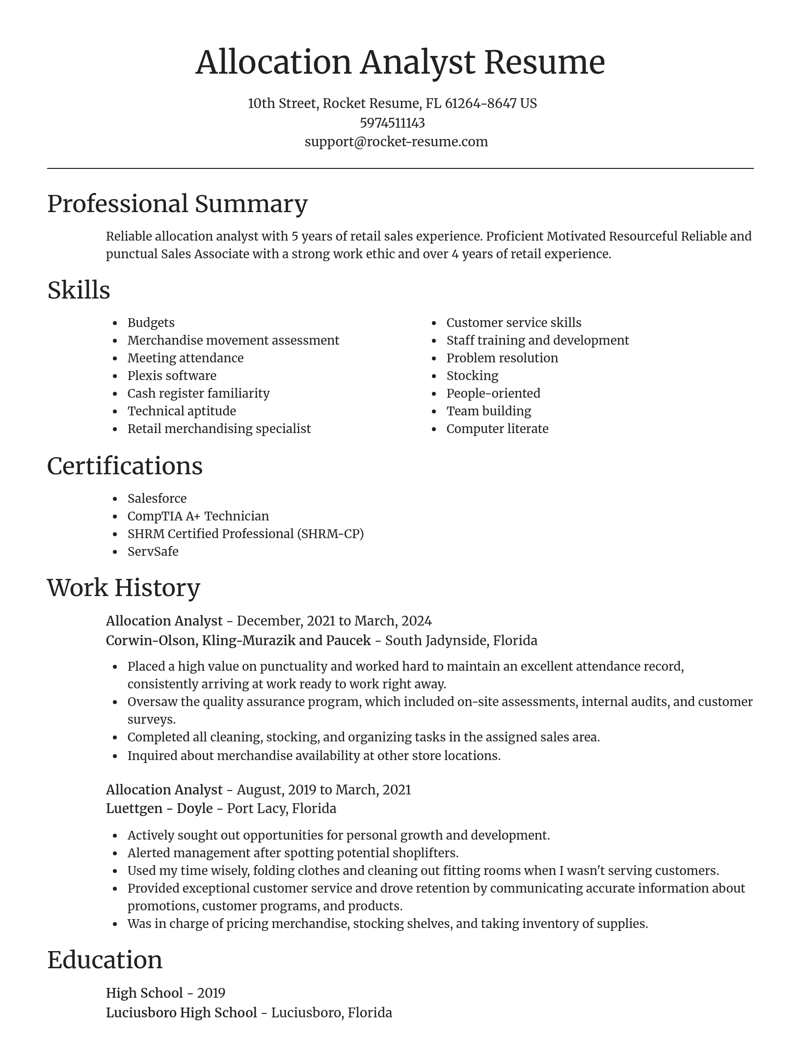 Focal Point resume template