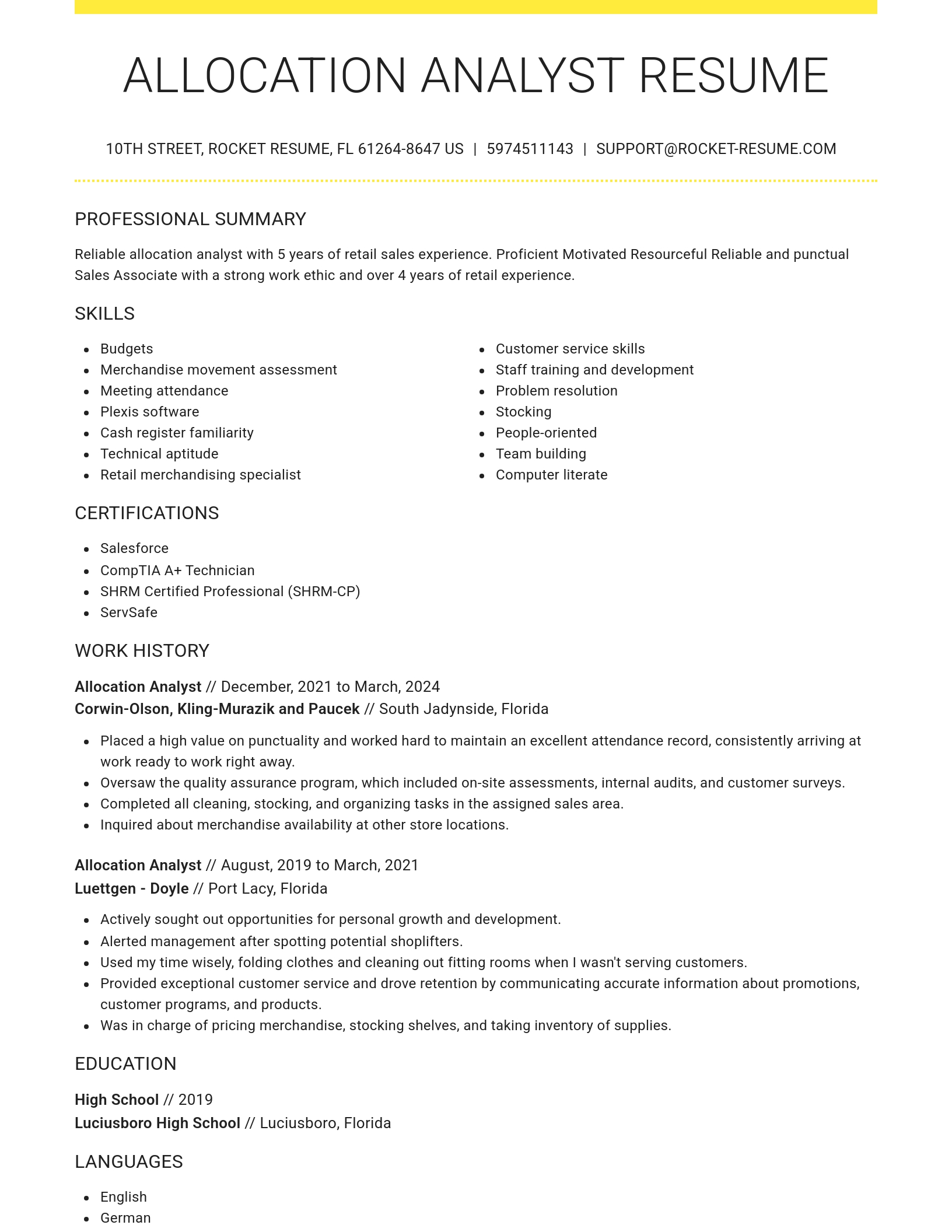 Grand resume template