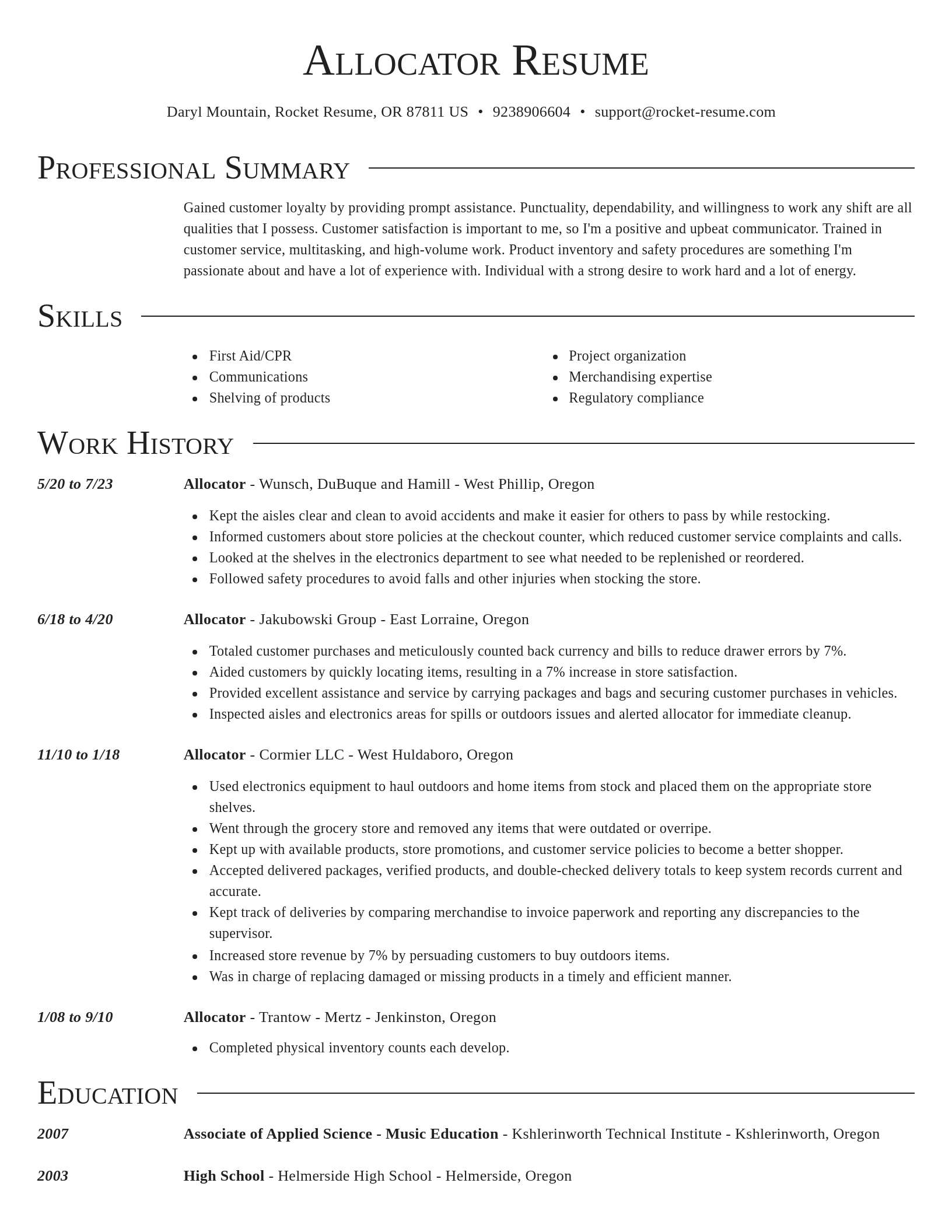 Director resume template