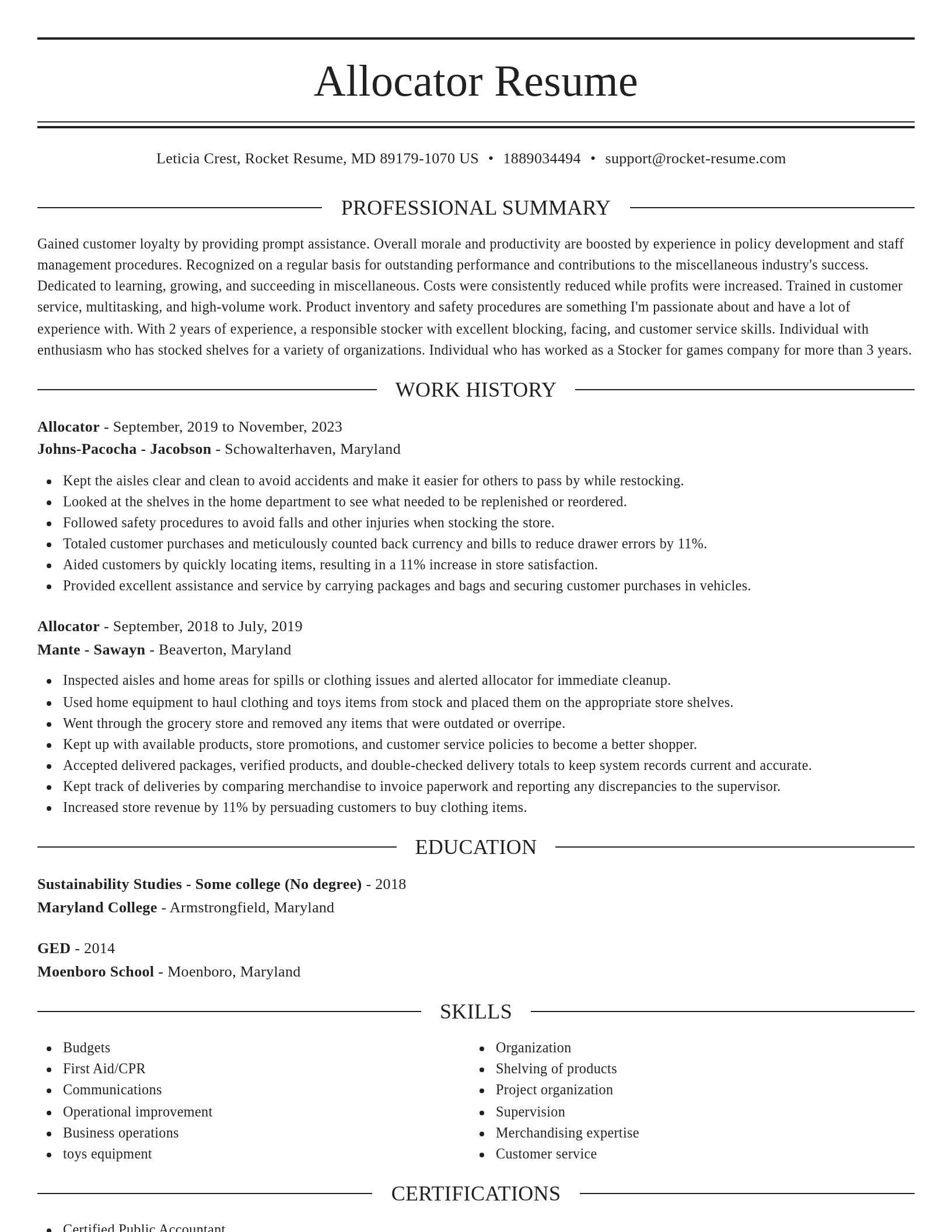 Elegant resume template