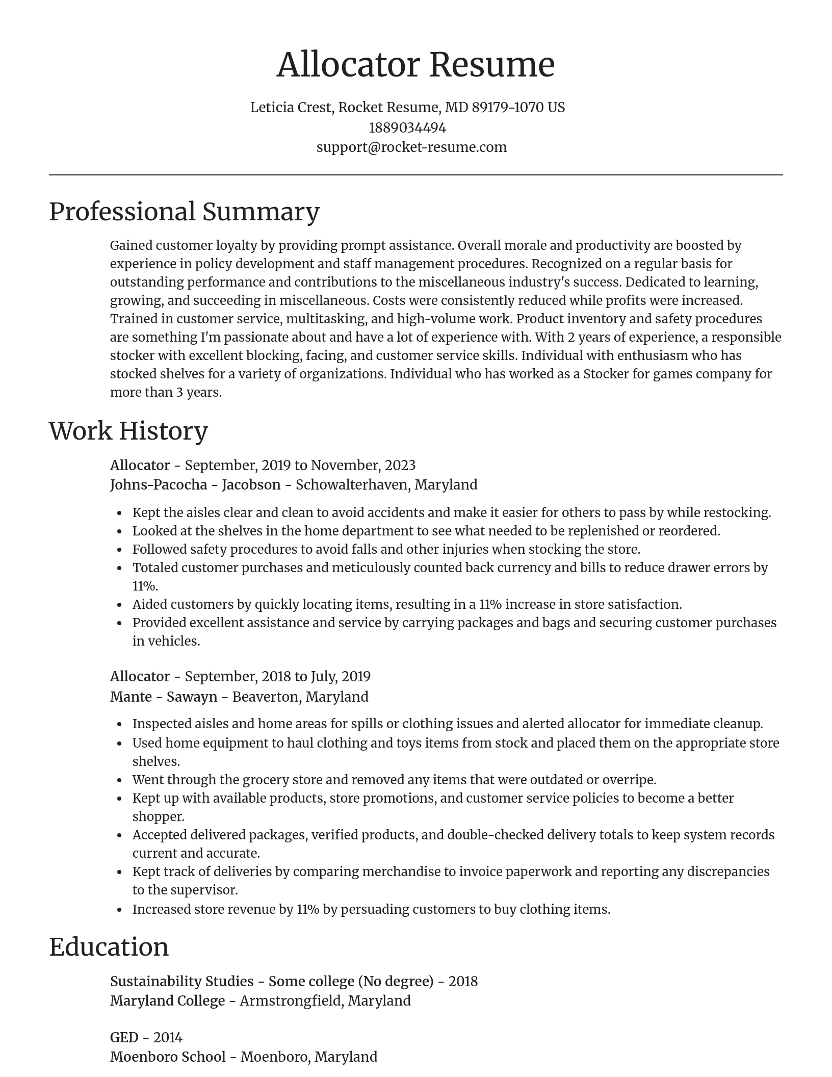 Focal Point resume template