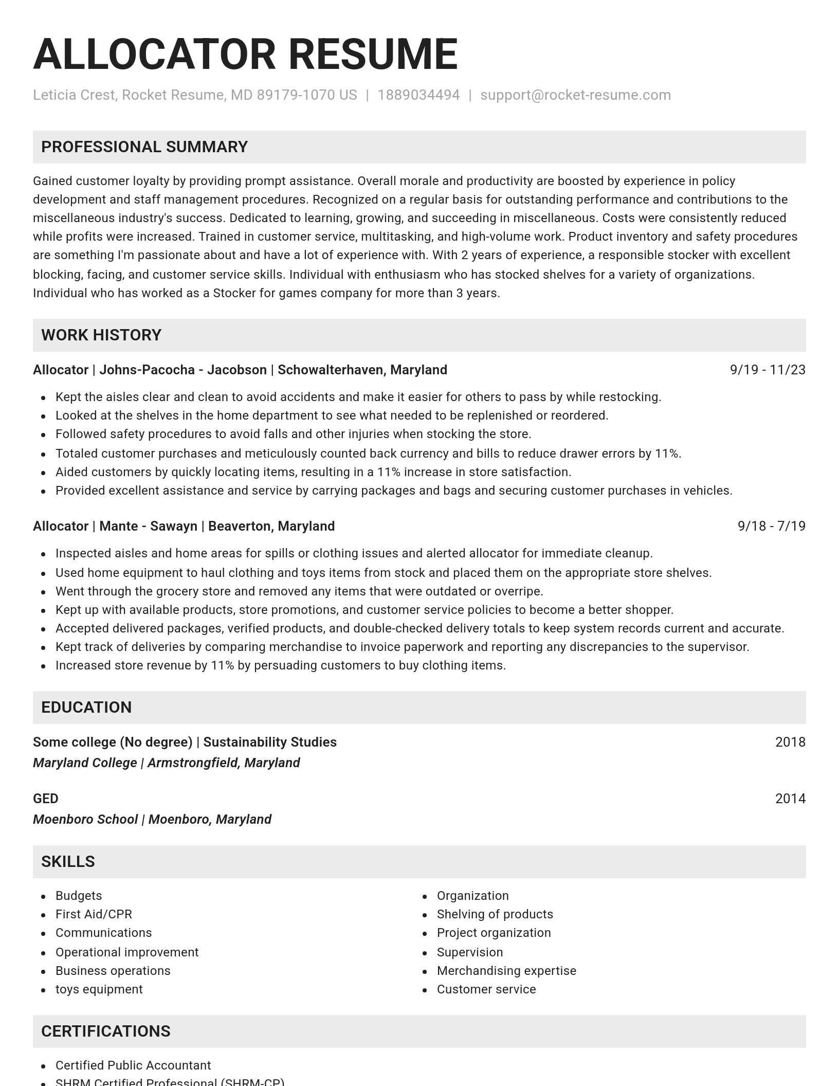 Genius resume template