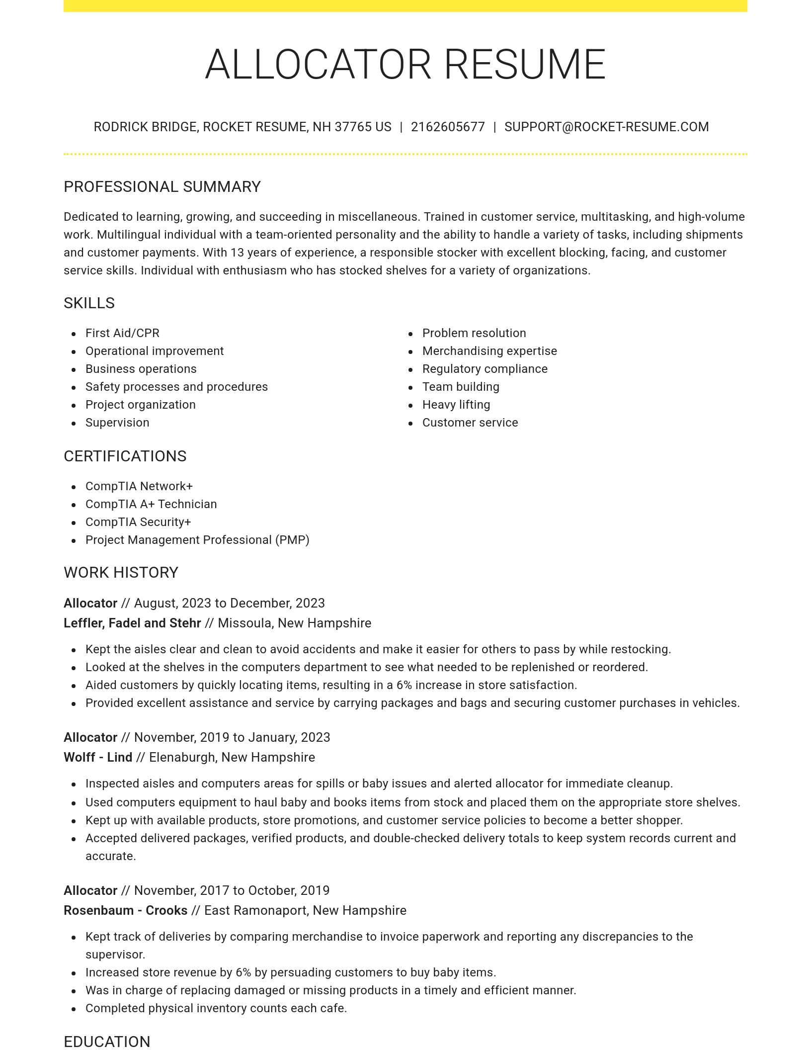 Grand resume template