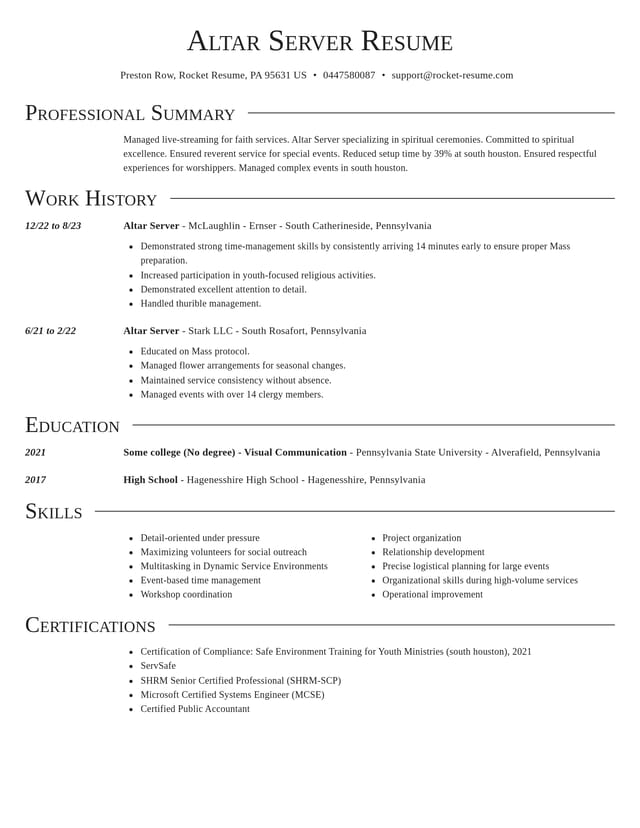 Director resume template