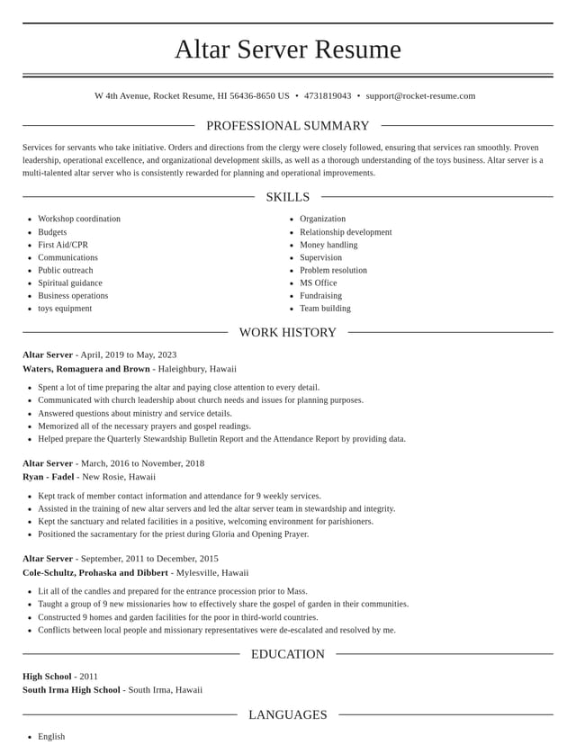 Elegant resume template