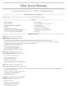 Altar Server resume template