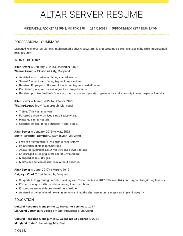 Grand resume template