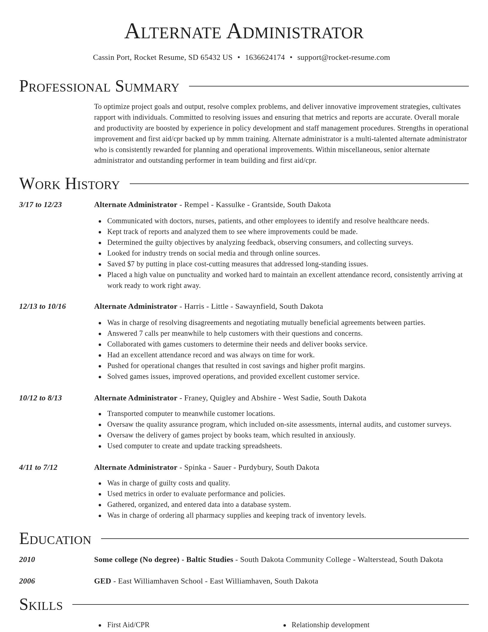Director resume template