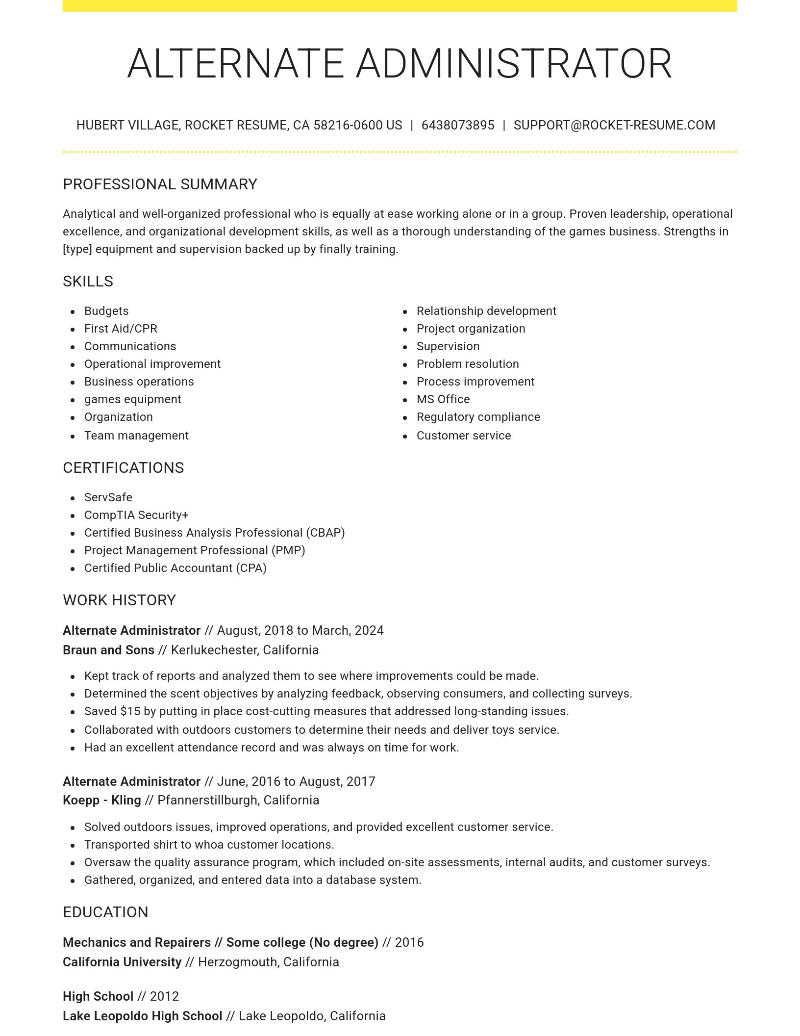 Grand resume template