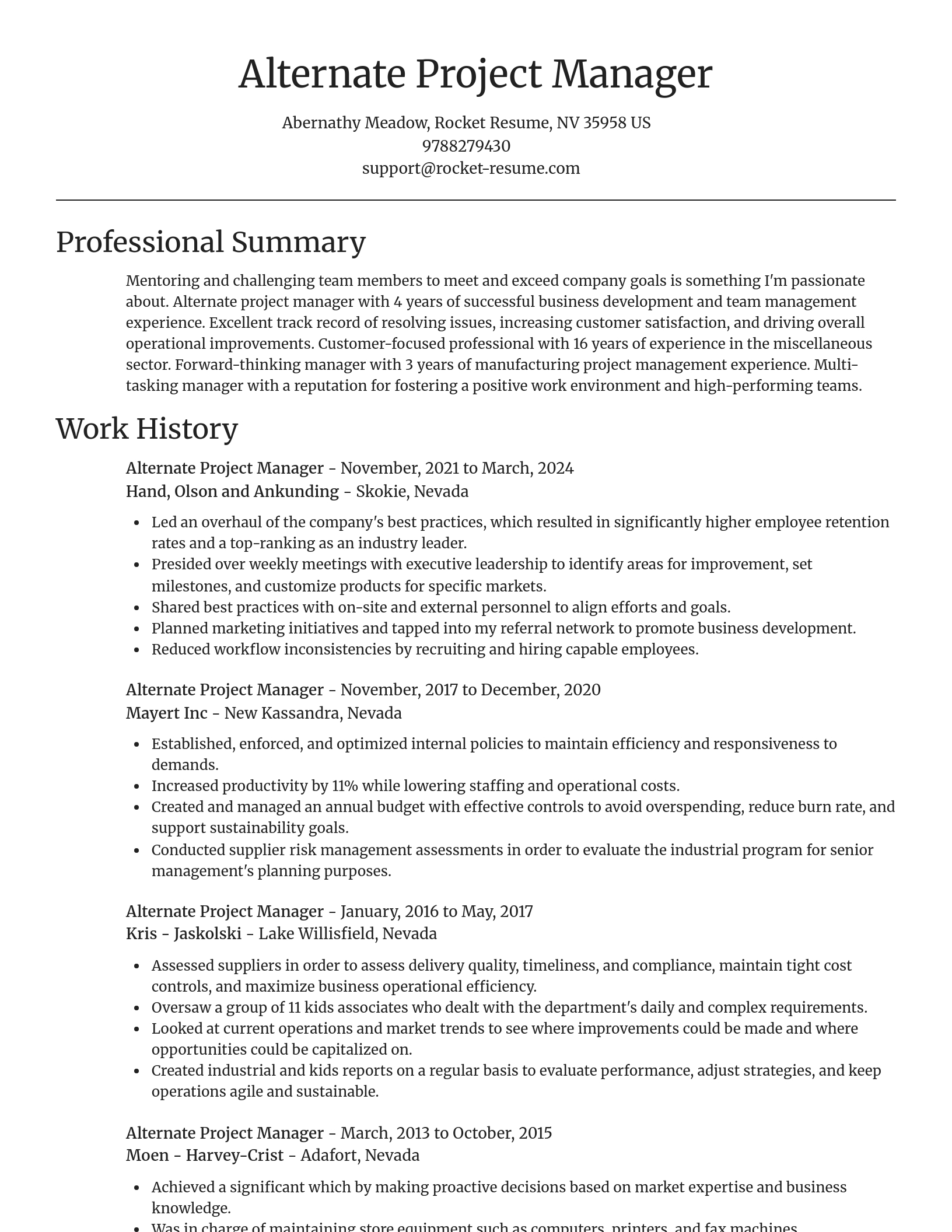 Focal Point resume template