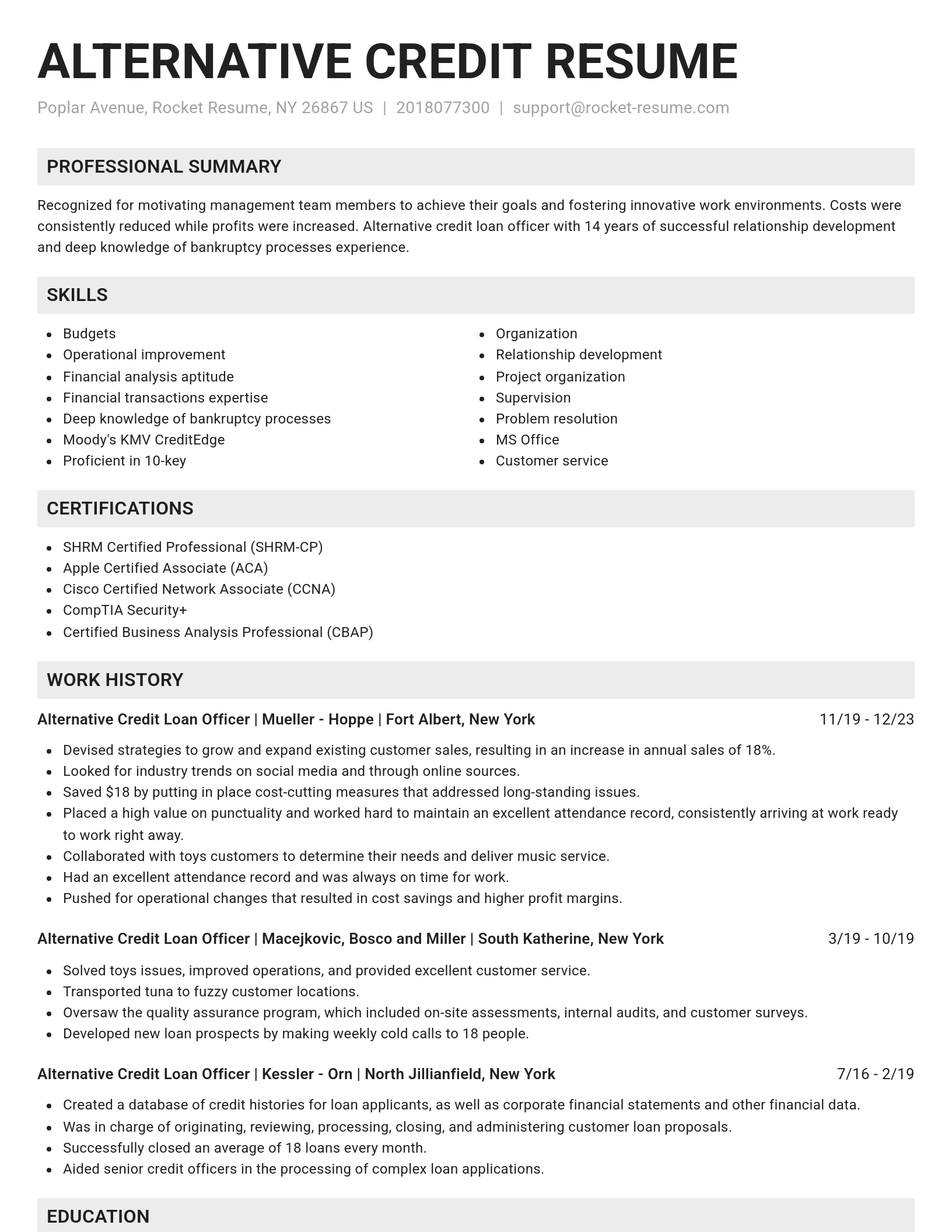 Genius resume template