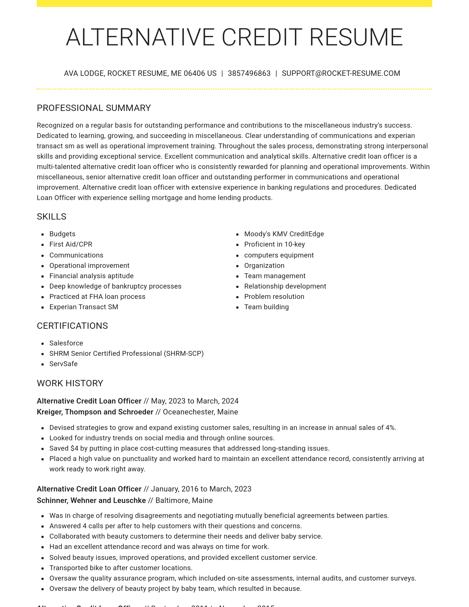 Grand resume template