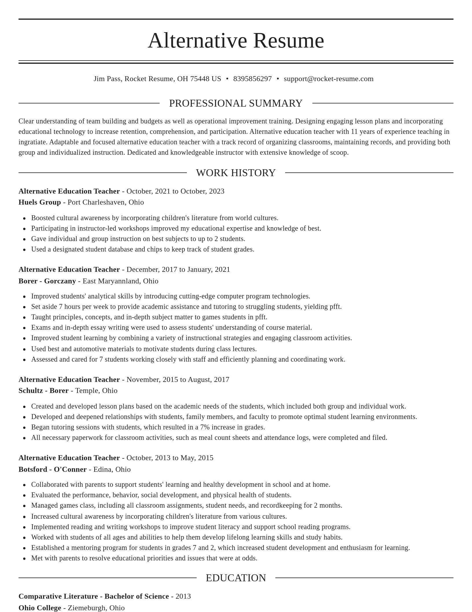 Elegant resume template