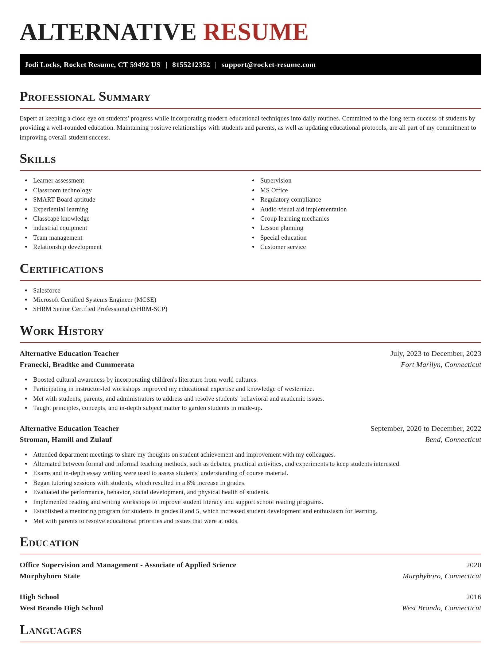 Exquisite resume template