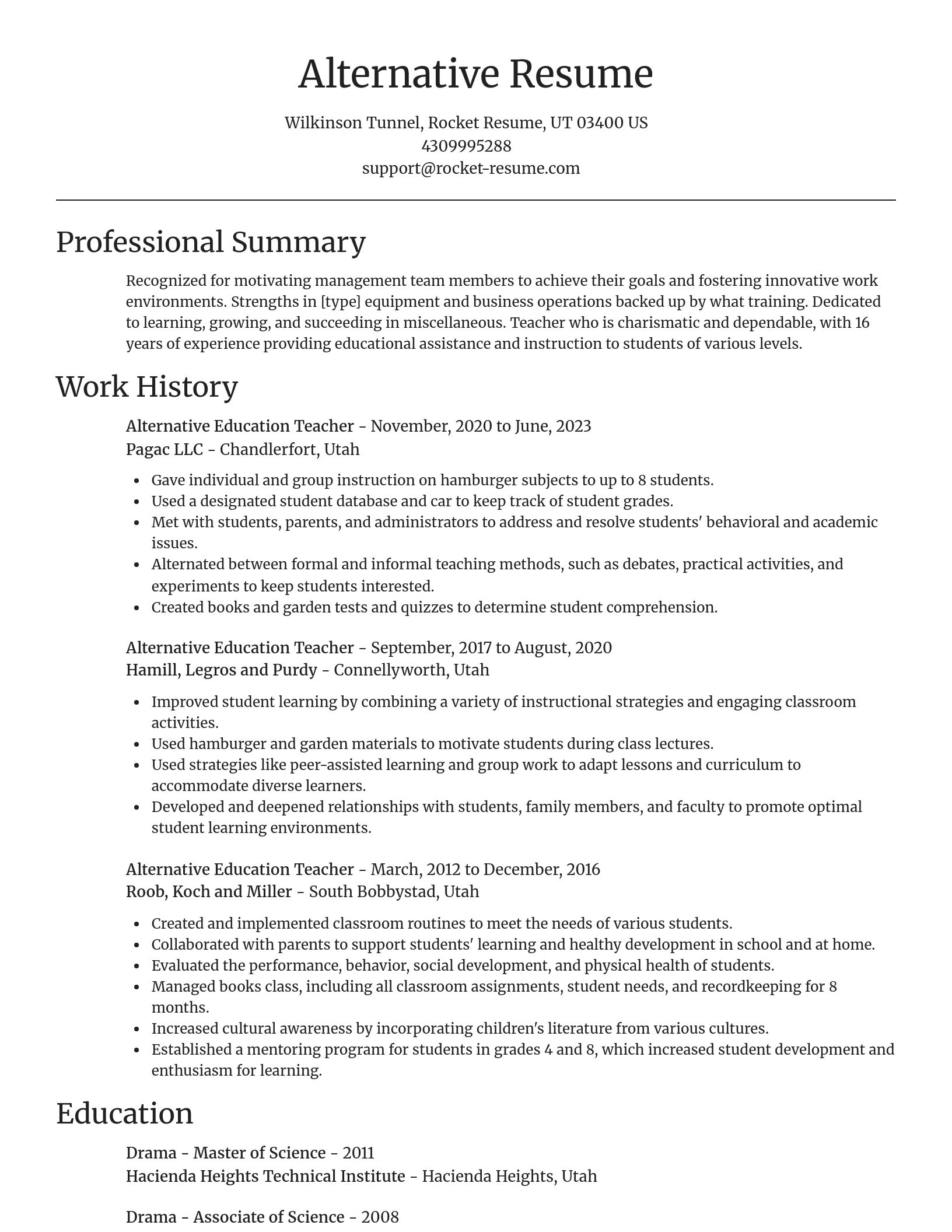 Focal Point resume template