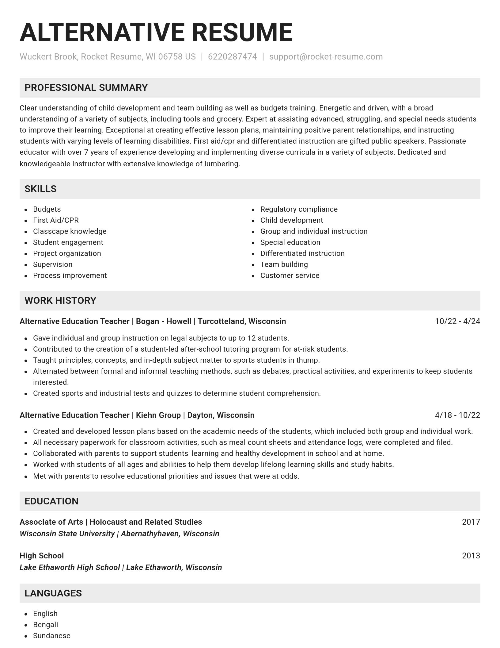 Genius resume template