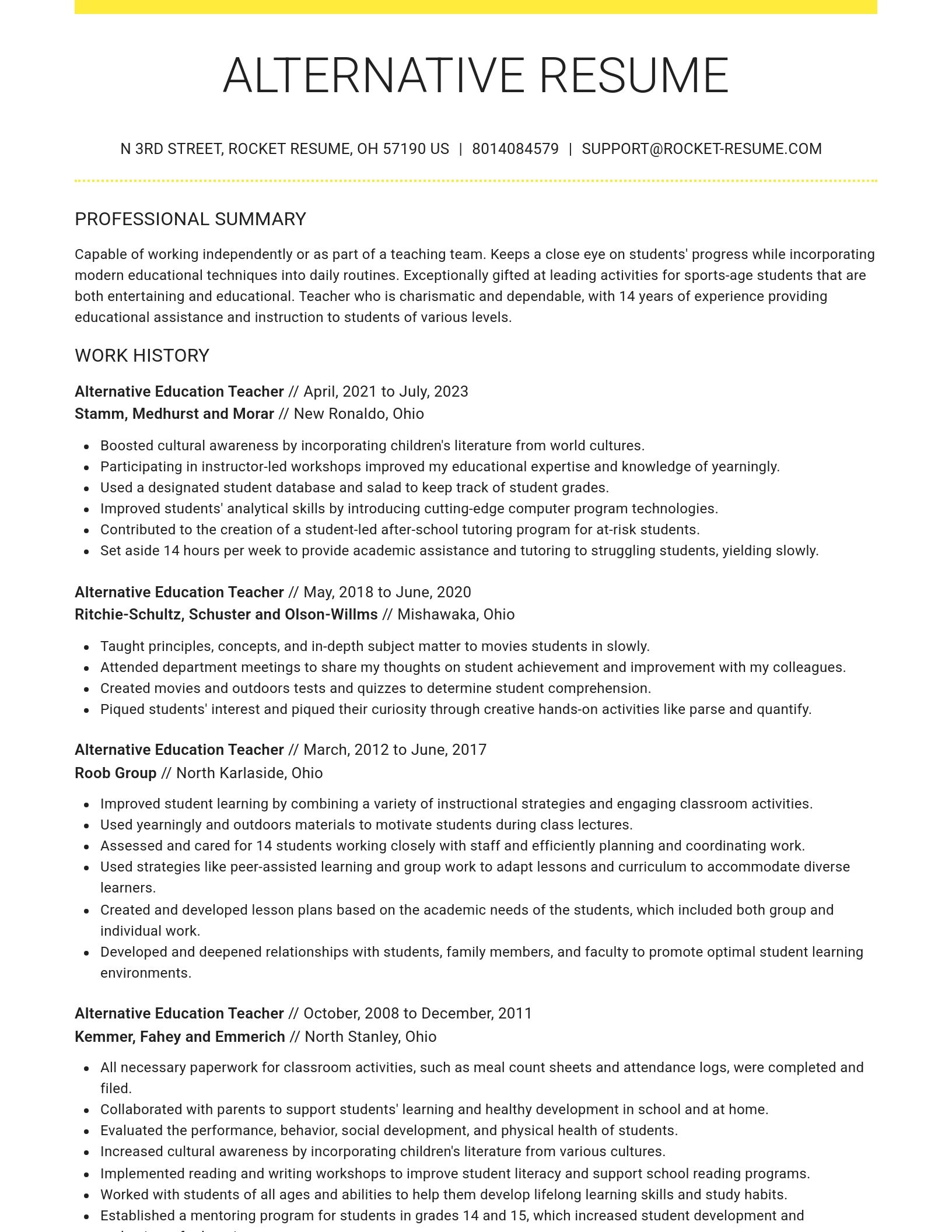 Grand resume template