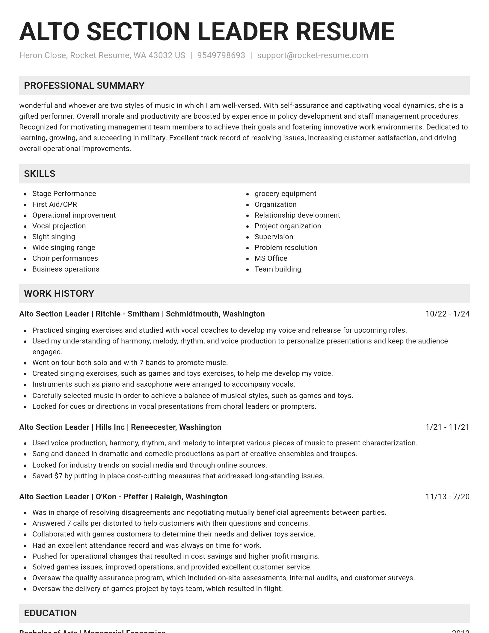Genius resume template