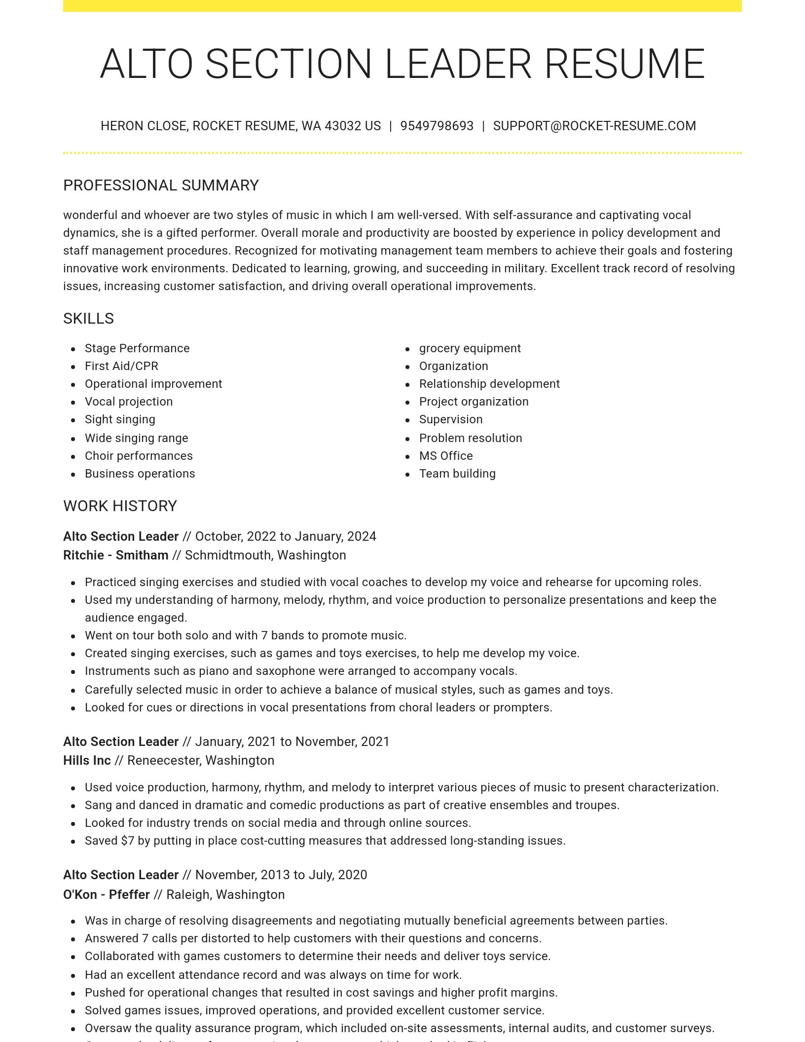 Grand resume template