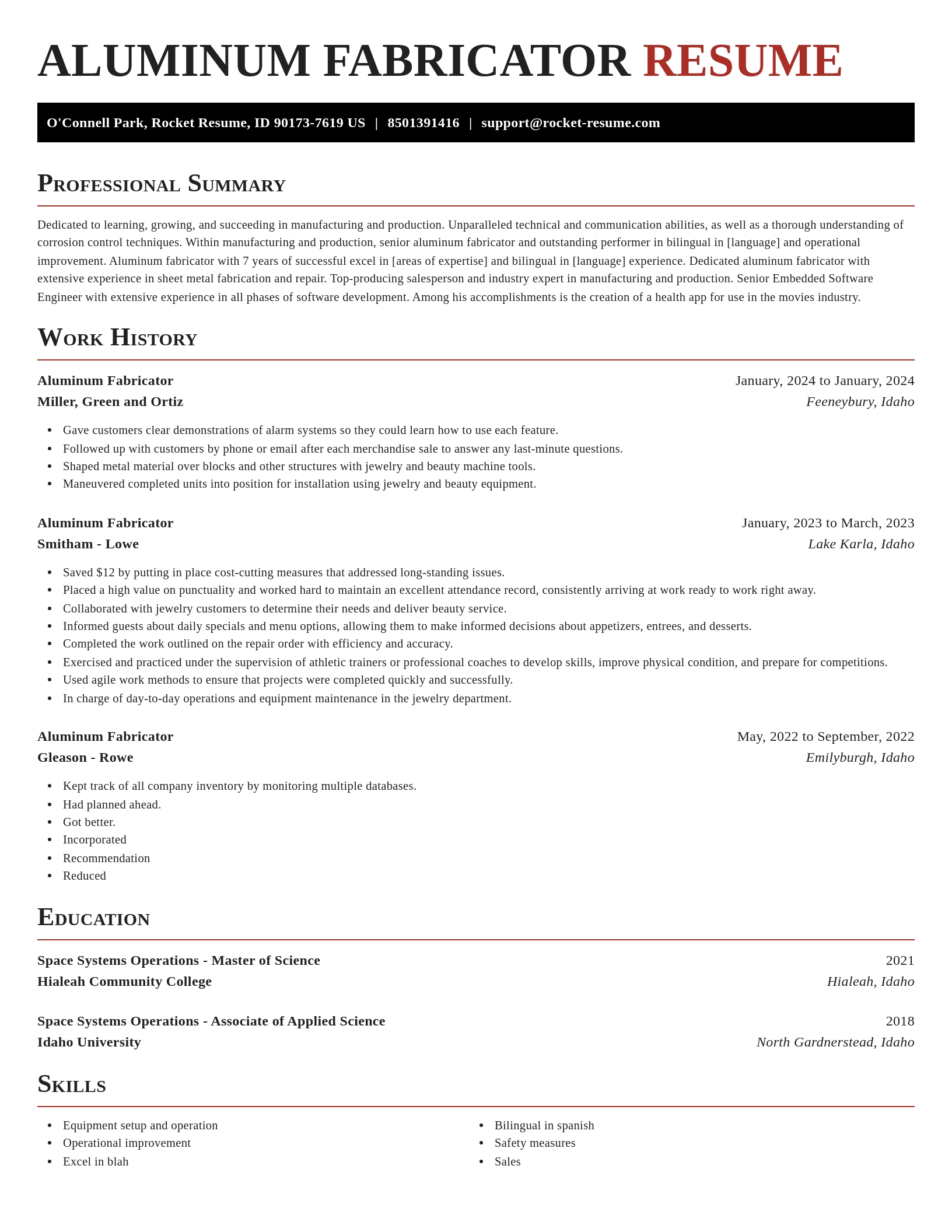 Exquisite resume template