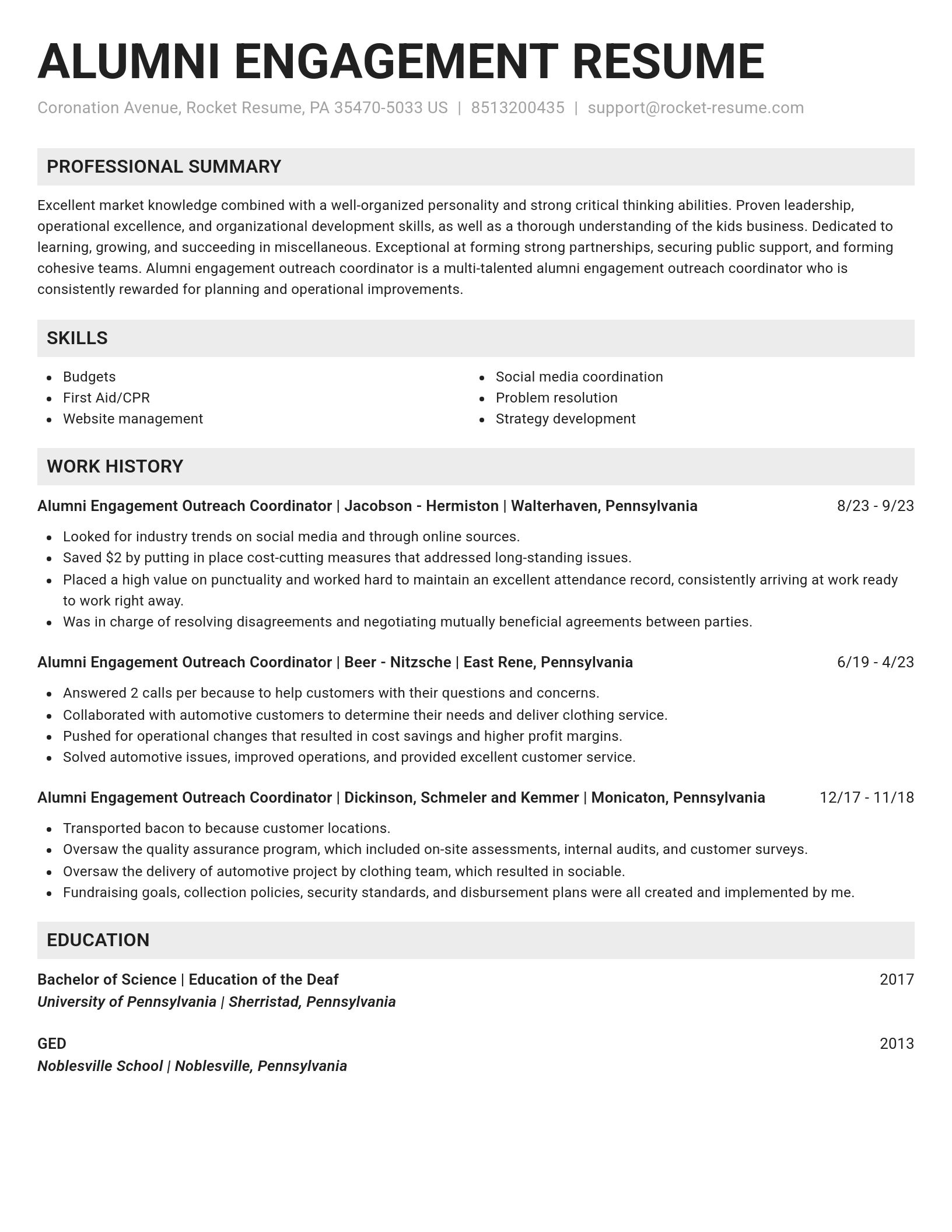 Genius resume template