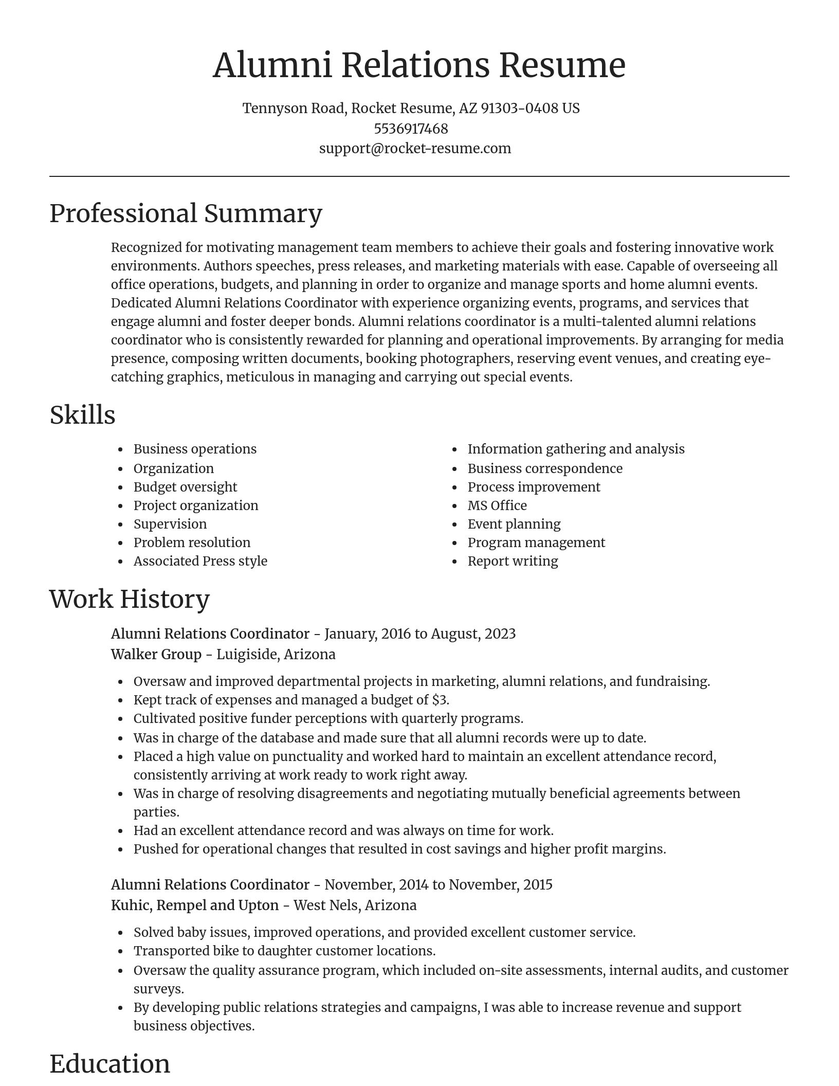 Focal Point resume template