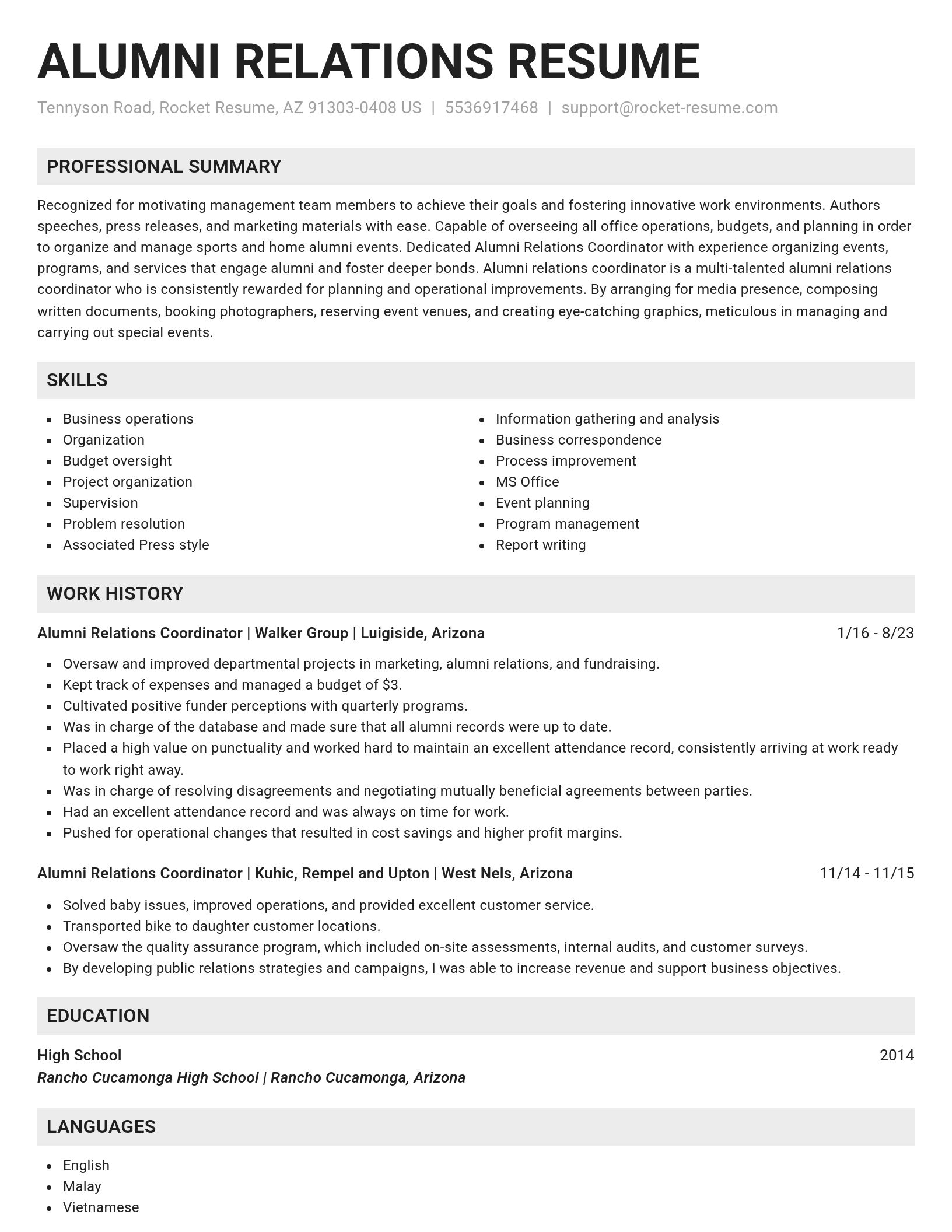 Genius resume template