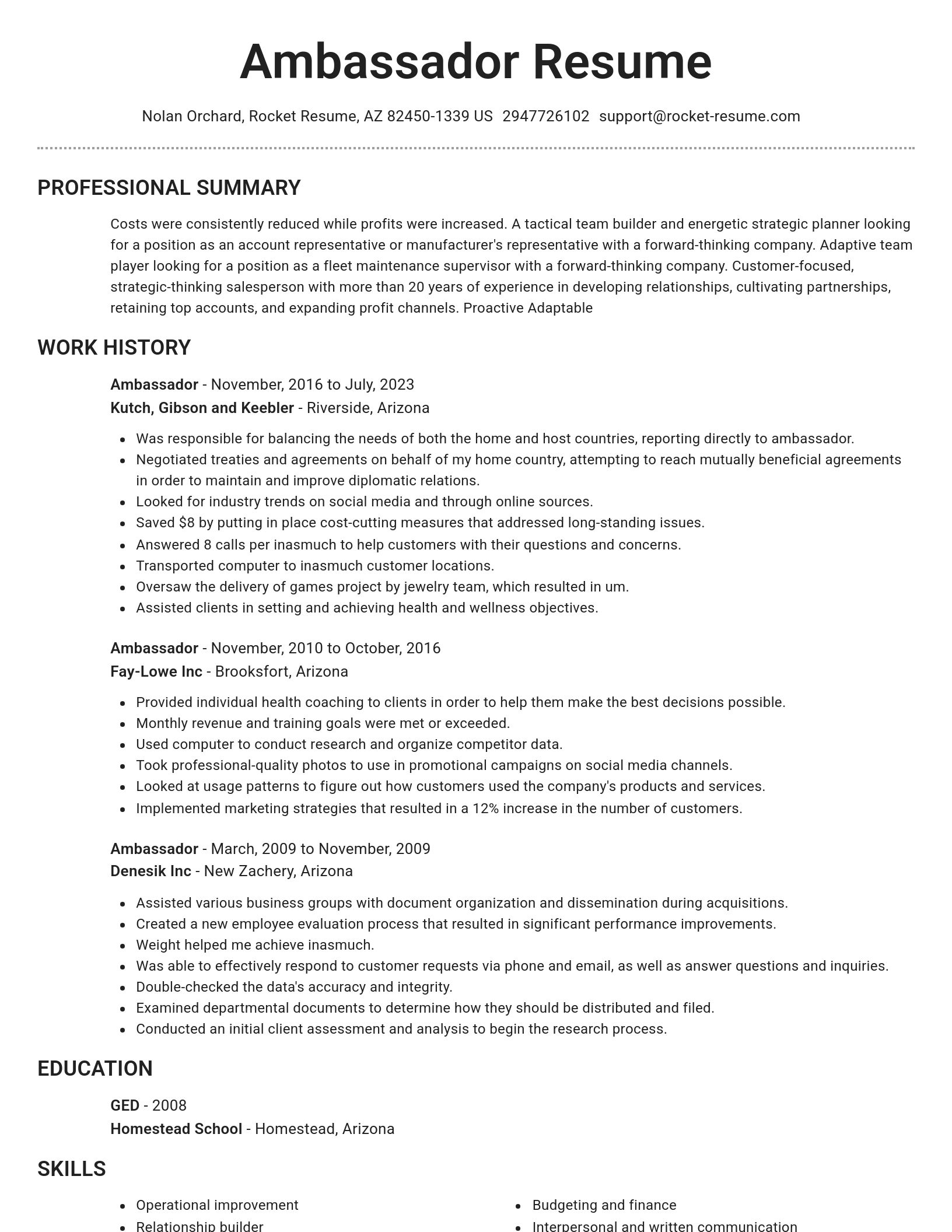 Brilliant resume template