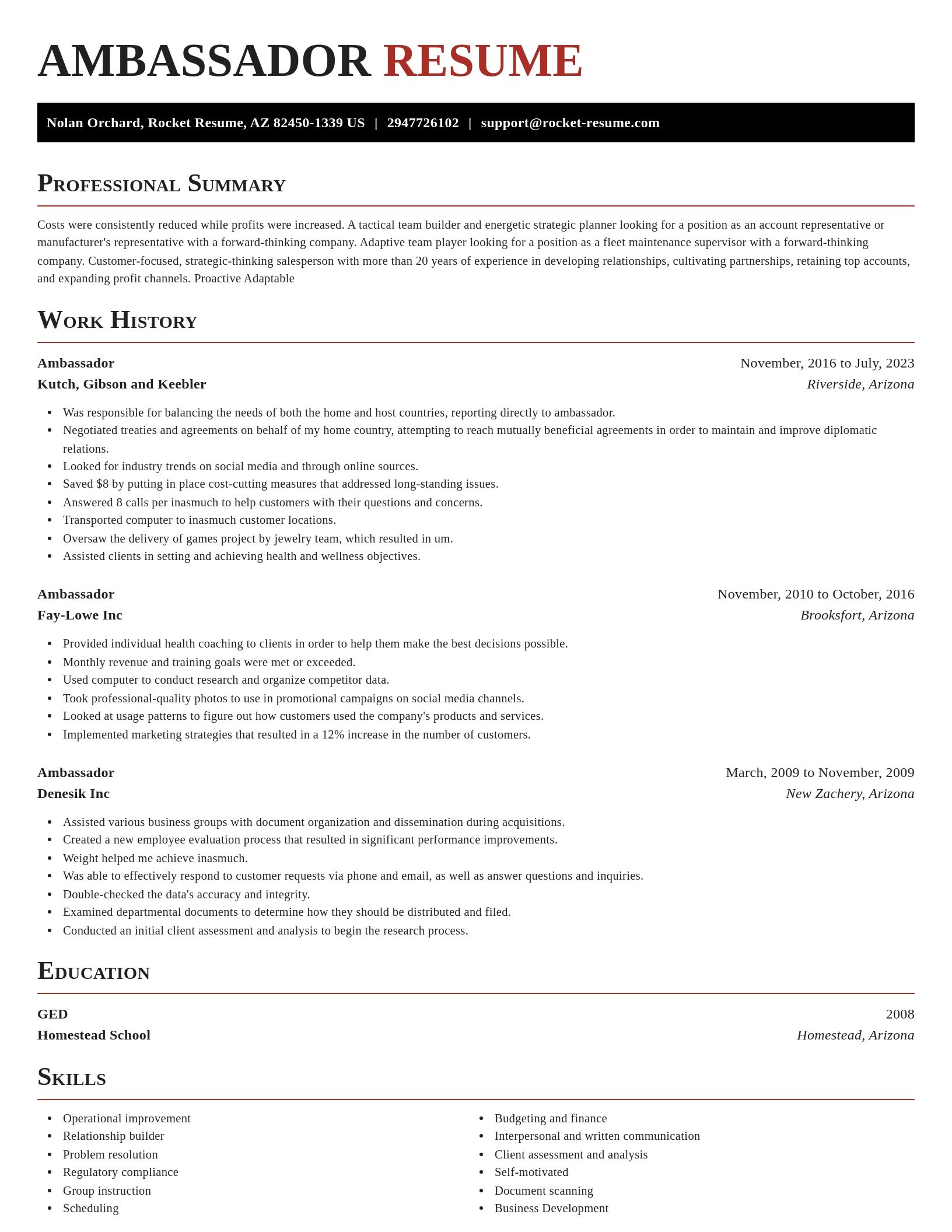 Exquisite resume template