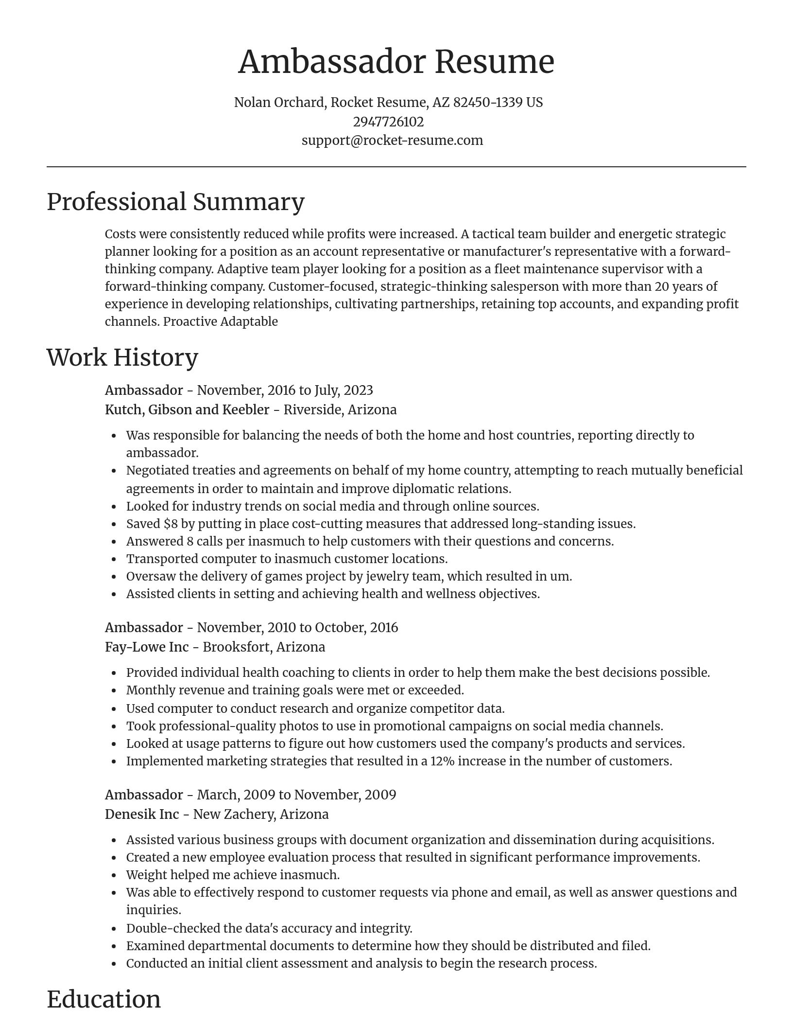 Focal Point resume template