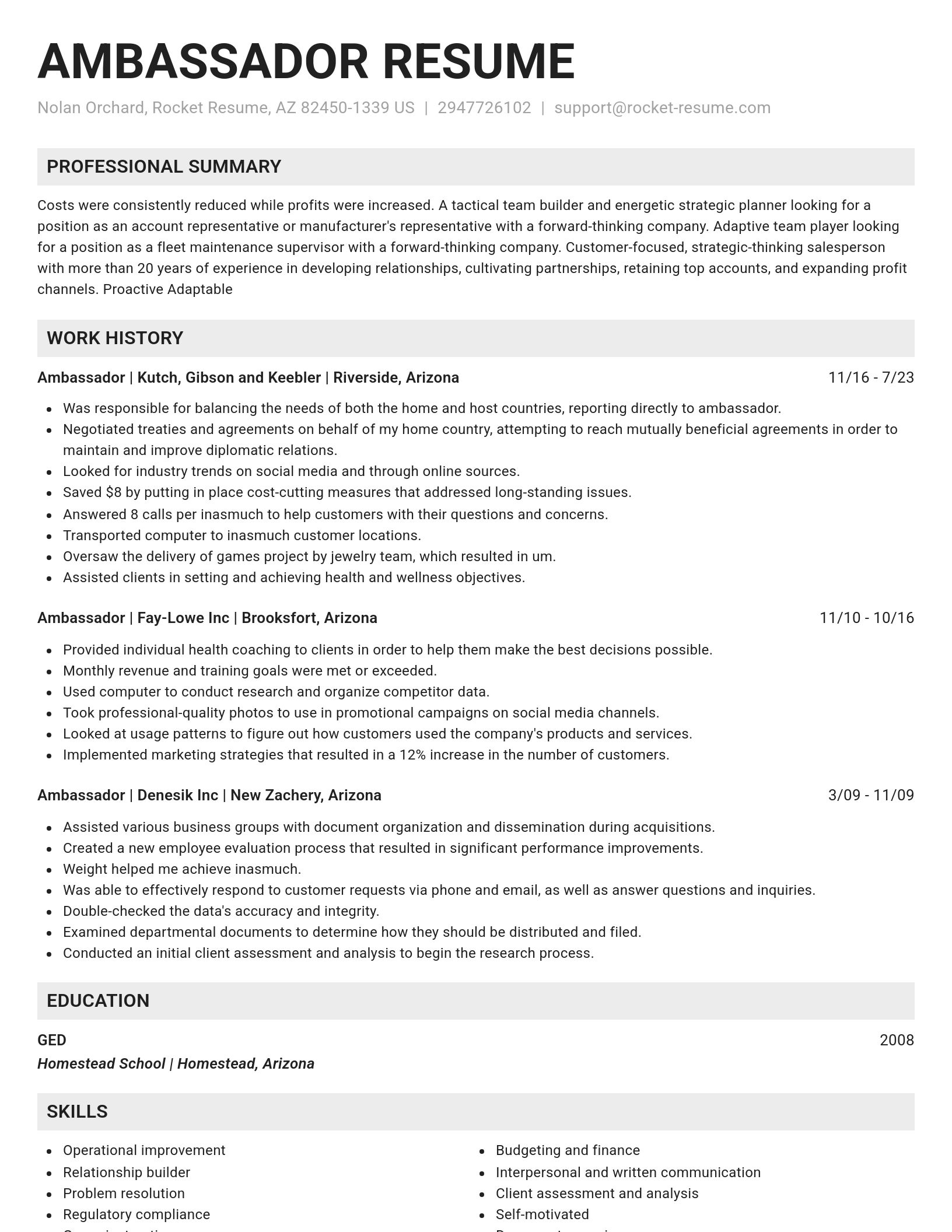 Genius resume template